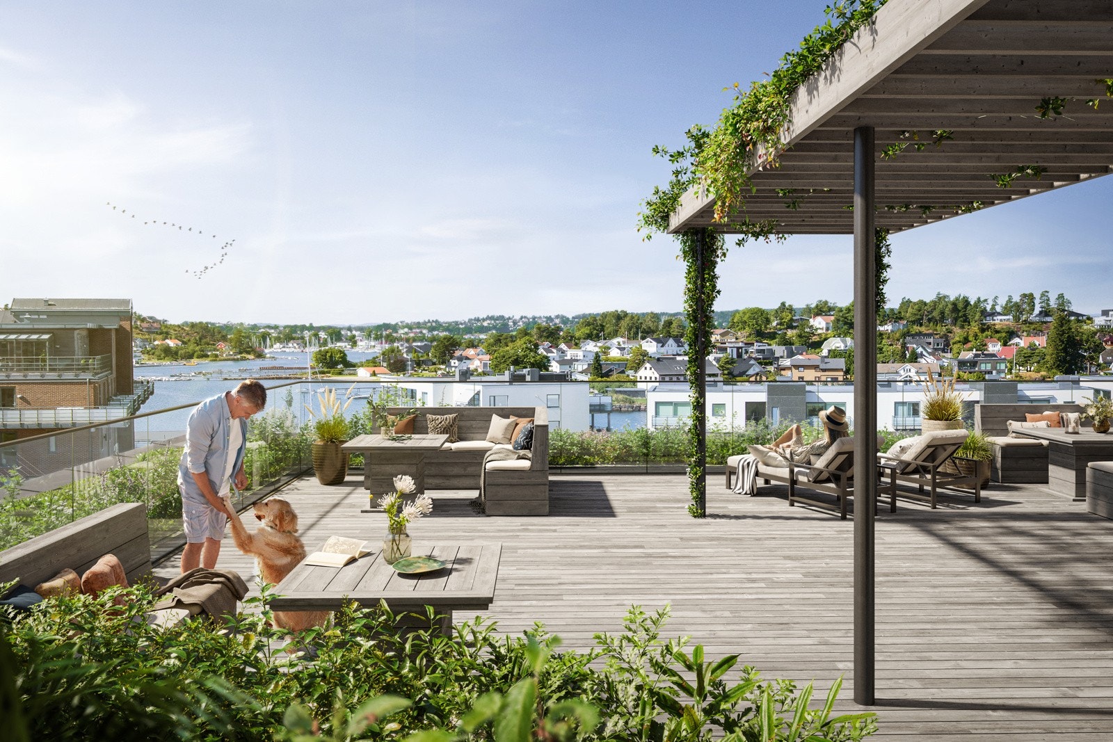 Begge husene vil få hver sin felles takterrasse Galleribilde