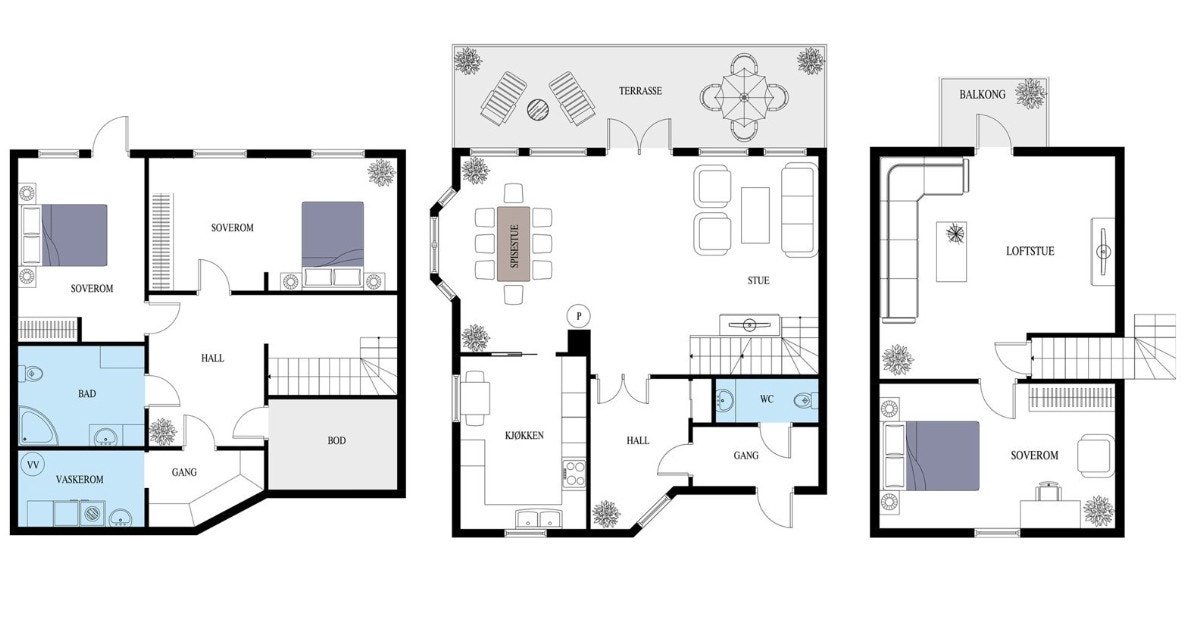 To give a general impression of the layout Galleribilde