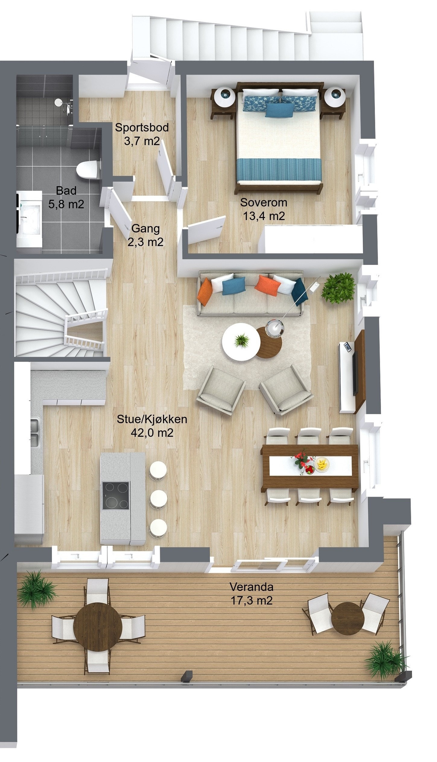 Planillustrasjon 2. etasje Galleribilde