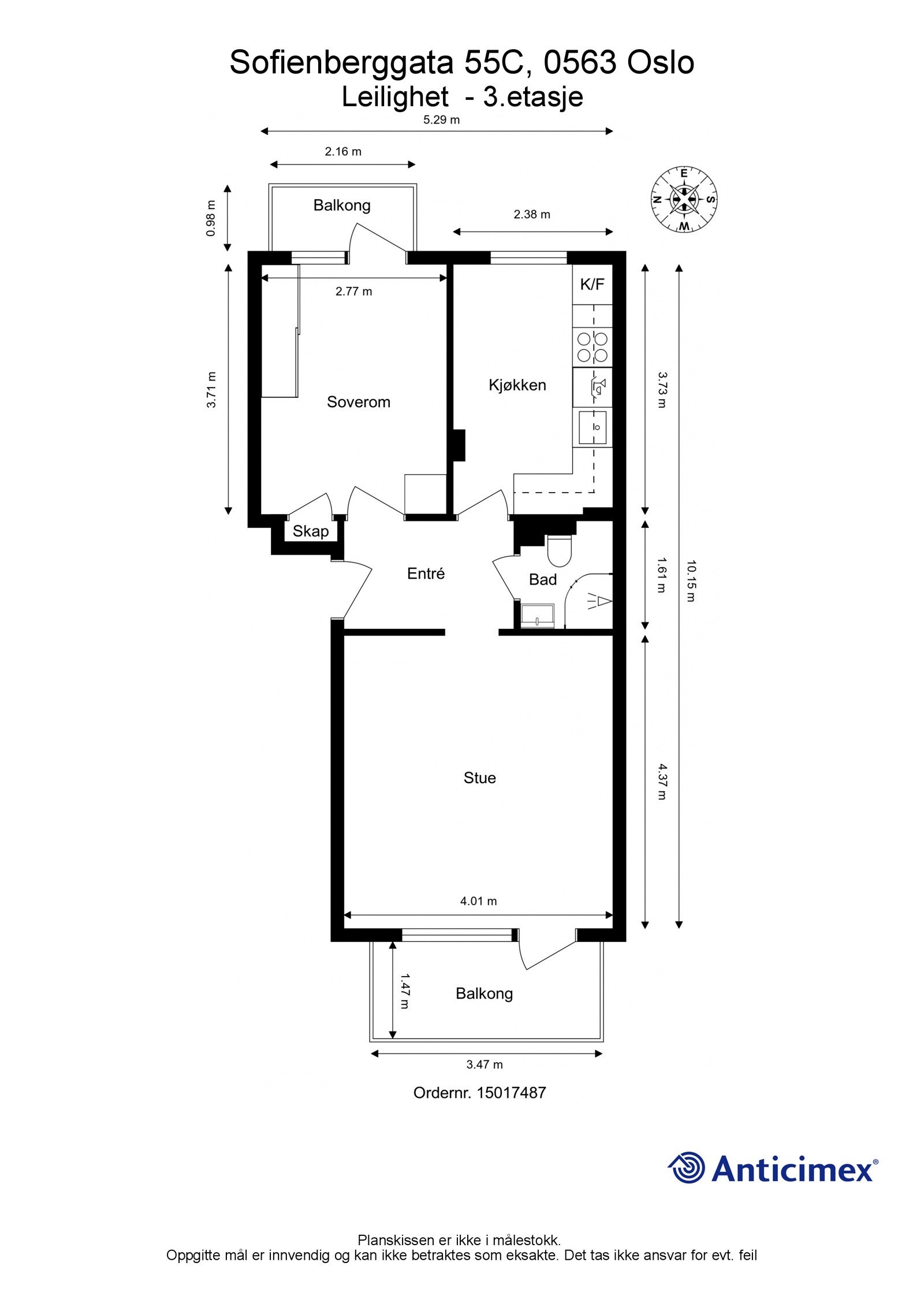 - Målsatt plantegning - Galleribilde