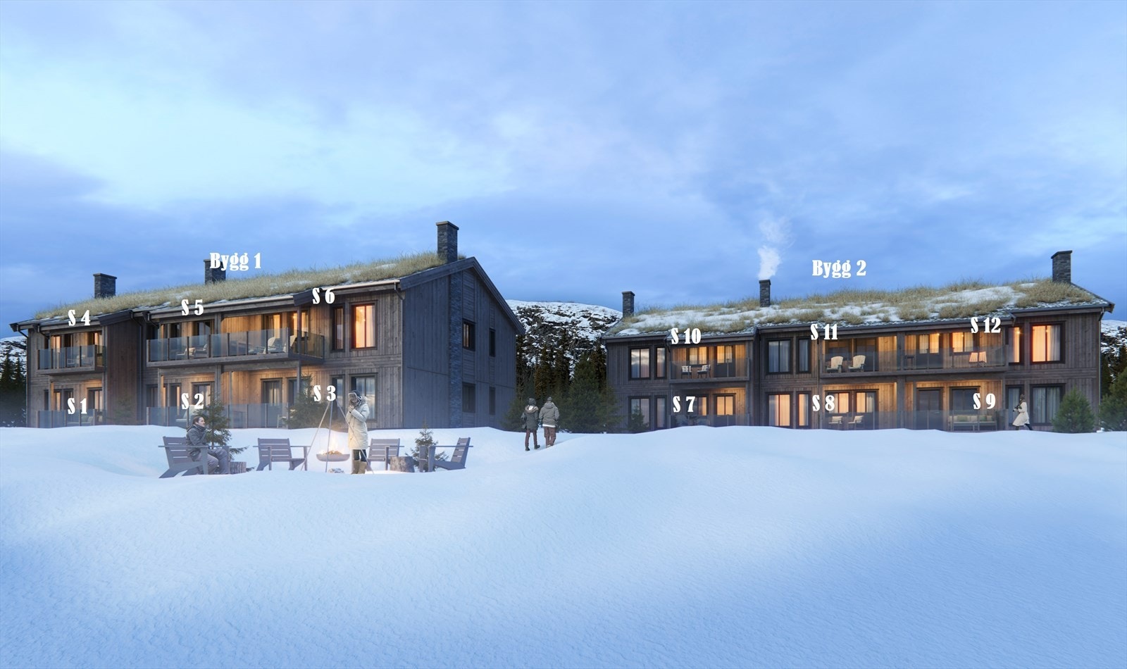 Nyt fritiden i ny leilighet på helårsdestinasjonen Haglebu! Prosjektet består av totalt 12 boliger hvorav 8 leiligheter på 74 kvm med 3 soverom og 4 leiligheter på 64 kvm med 2 soverom. Galleribilde