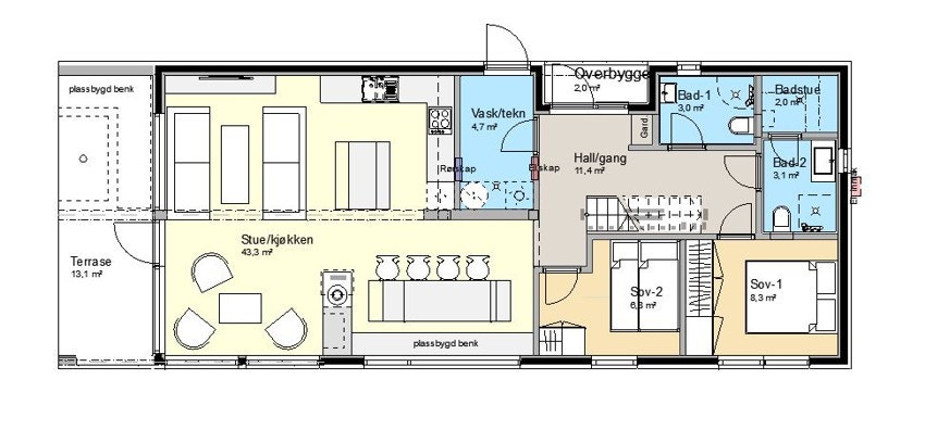 Illustrasjon av tilsvarende hytte Galleribilde
