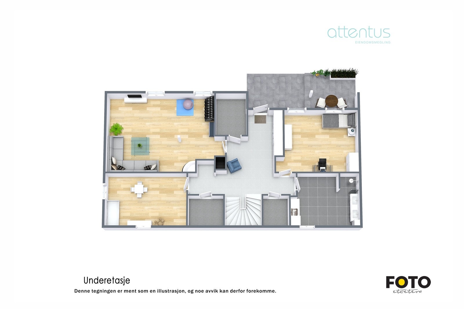 Plantegning underetasje Galleribilde