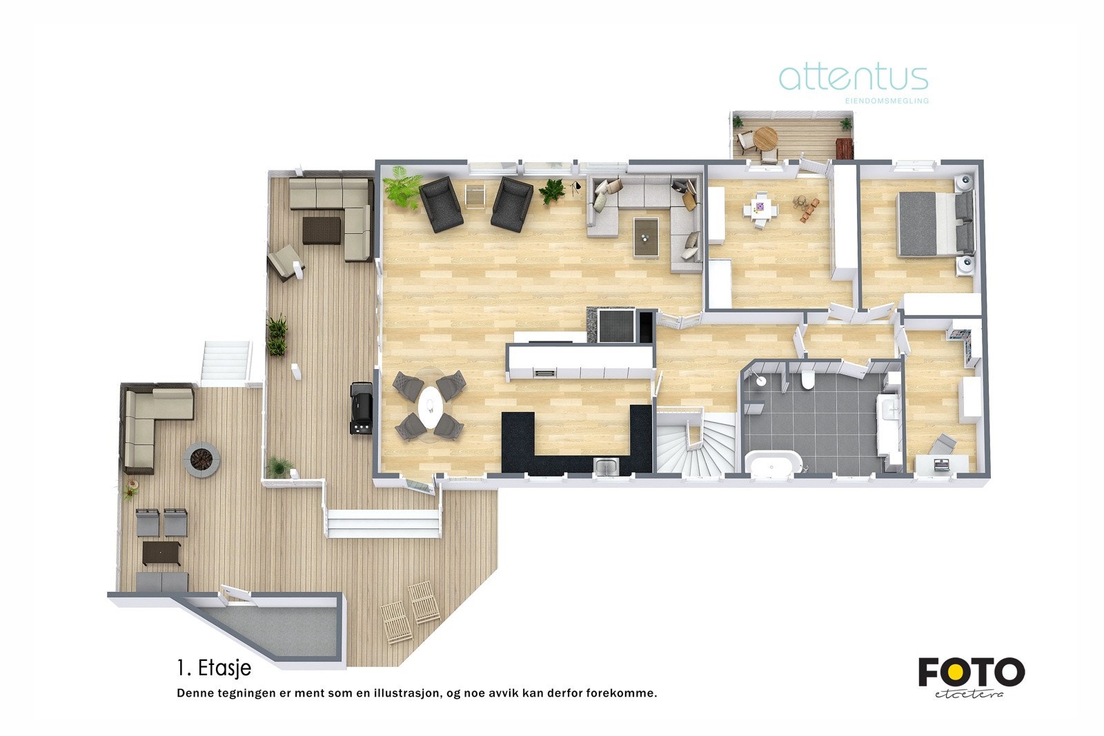Plantegning 1. etasje Galleribilde