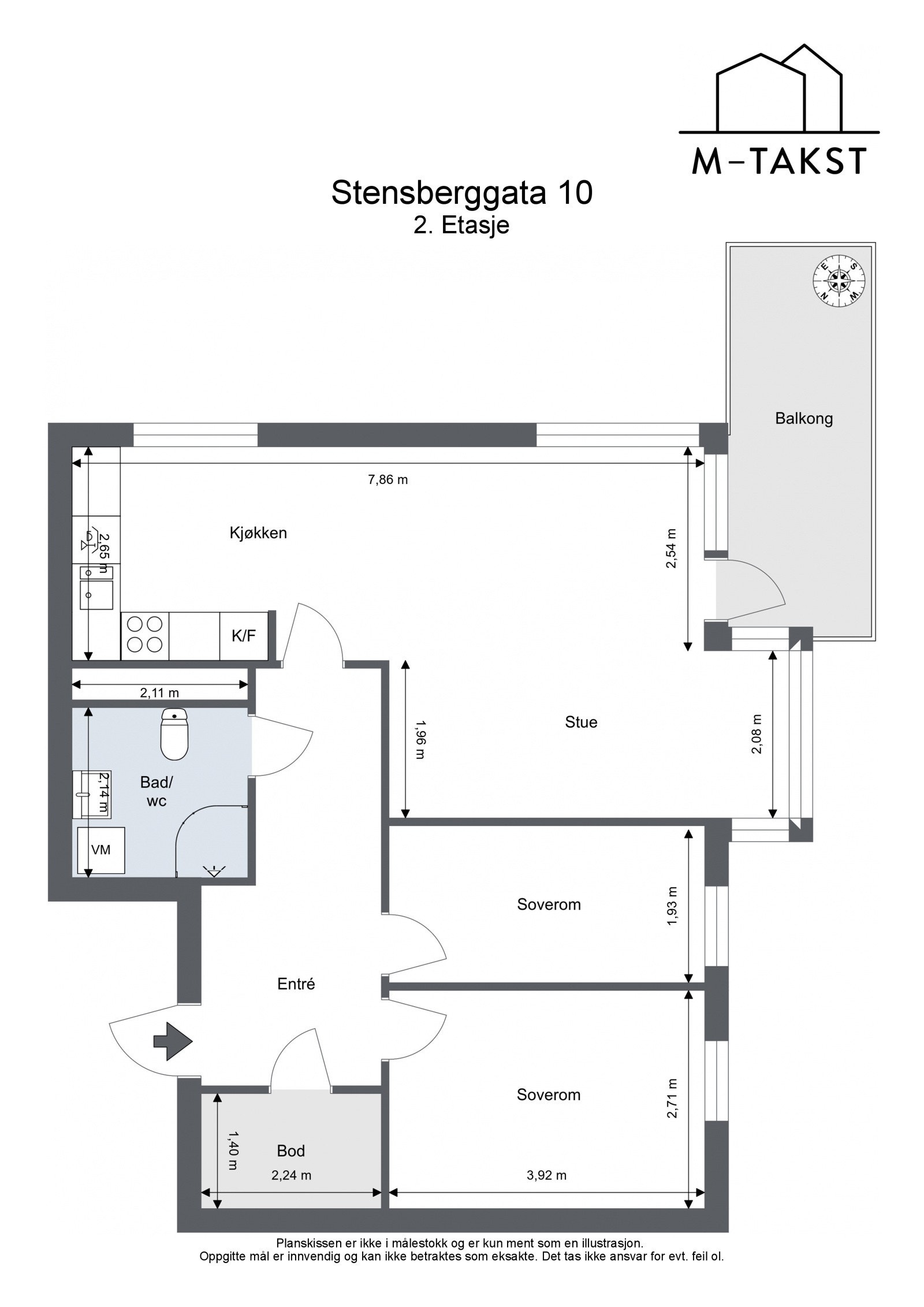 Arealeffektiv og luftig planløsning Galleribilde