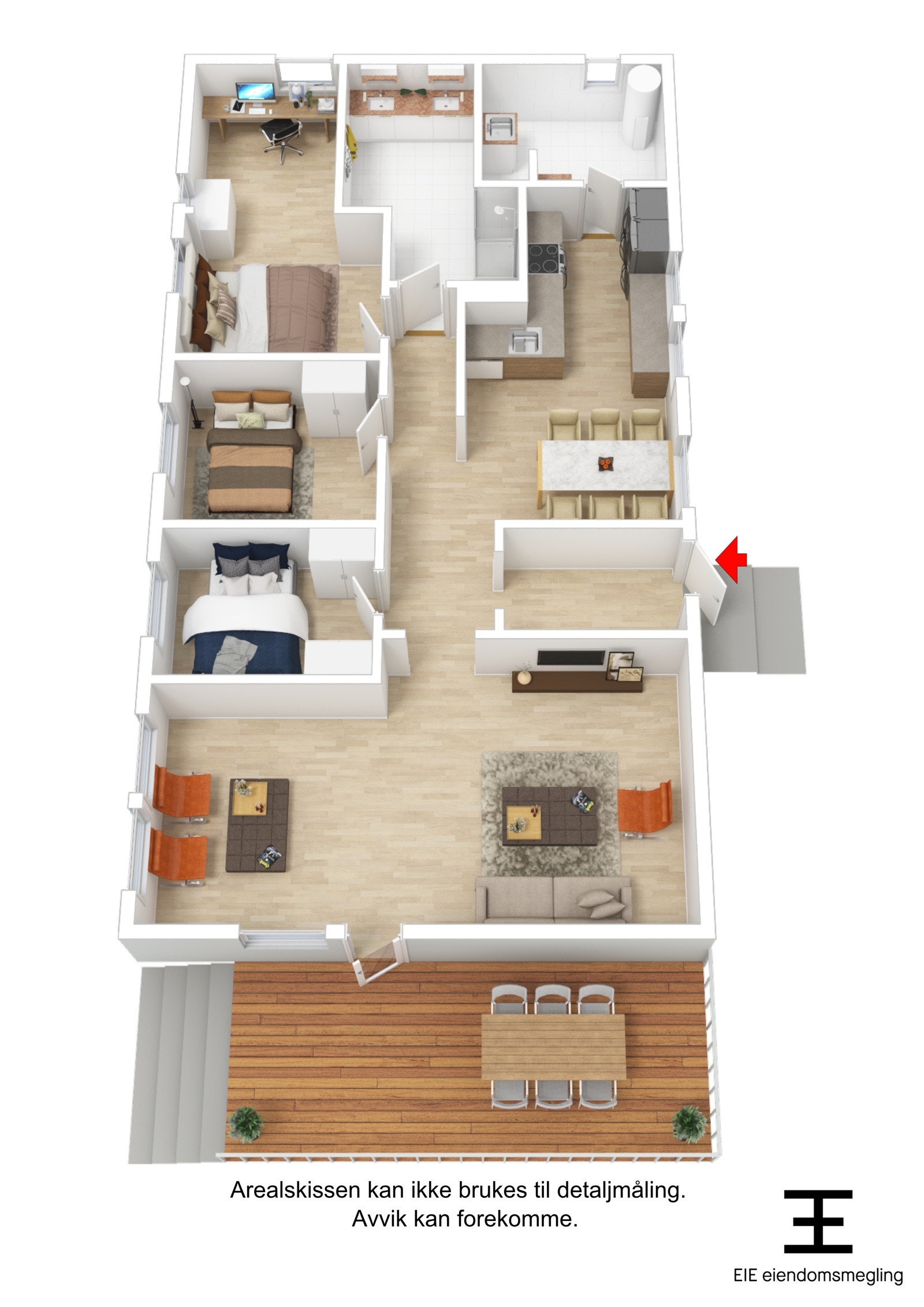 Plantegning 3D Galleribilde