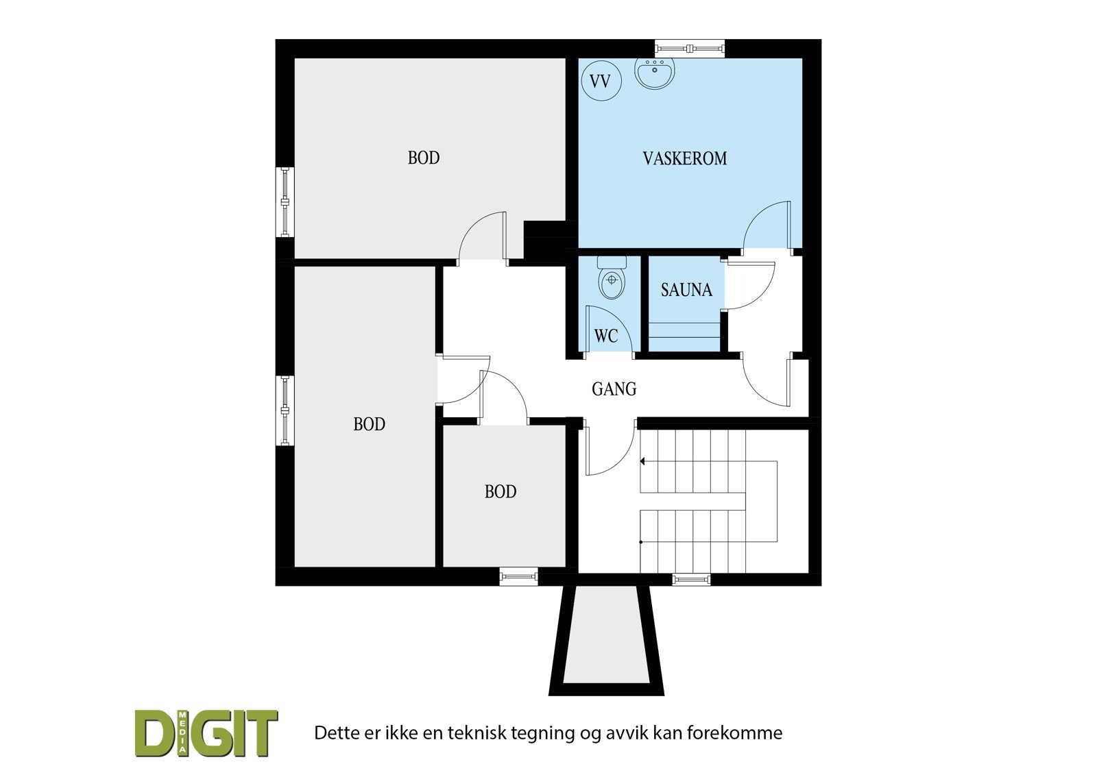 Plantegning kjeller Galleribilde