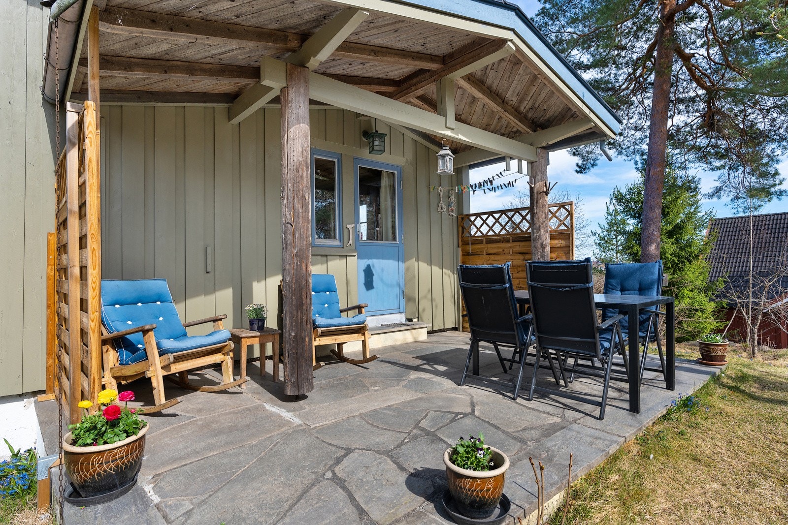 Skiferbelagt terrasse Galleribilde