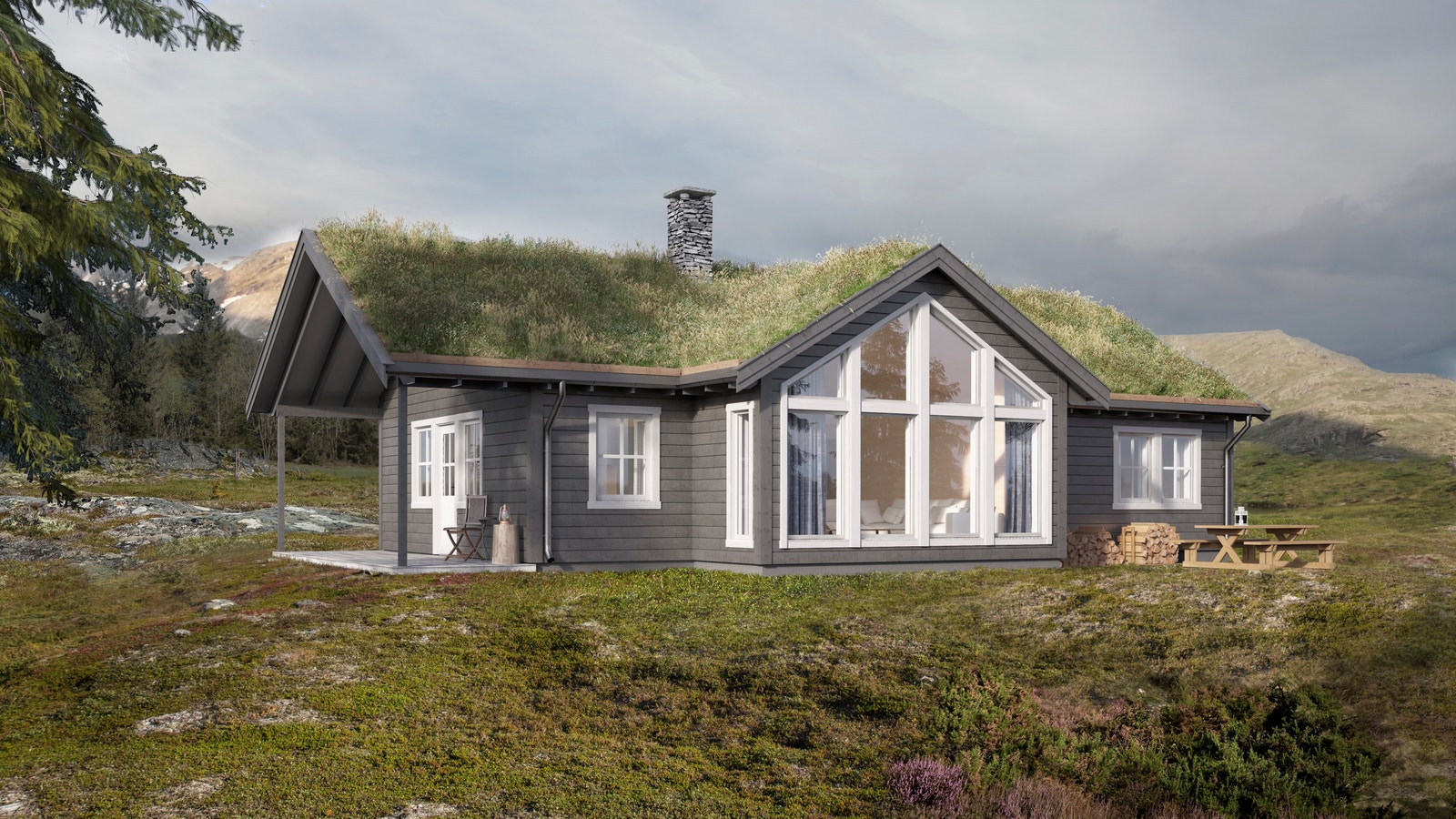 Velkommen til Selvågan! Flott hytte under oppføring fra Norgeshus. Bilde er en illustrasjon, og avvik vil forekomme. Galleribilde