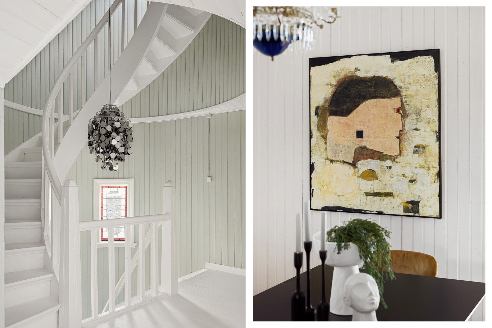 En herskapelig vindeltrapp. Galleribilde