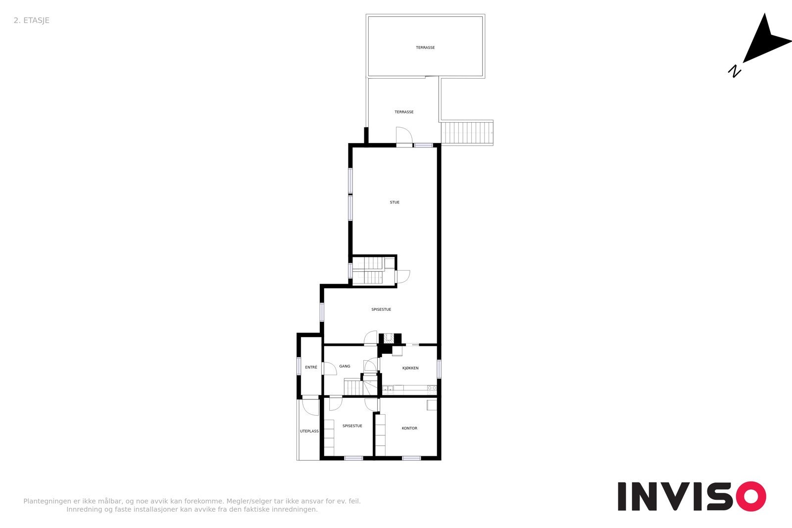 Plantegning hovedetasje. Galleribilde