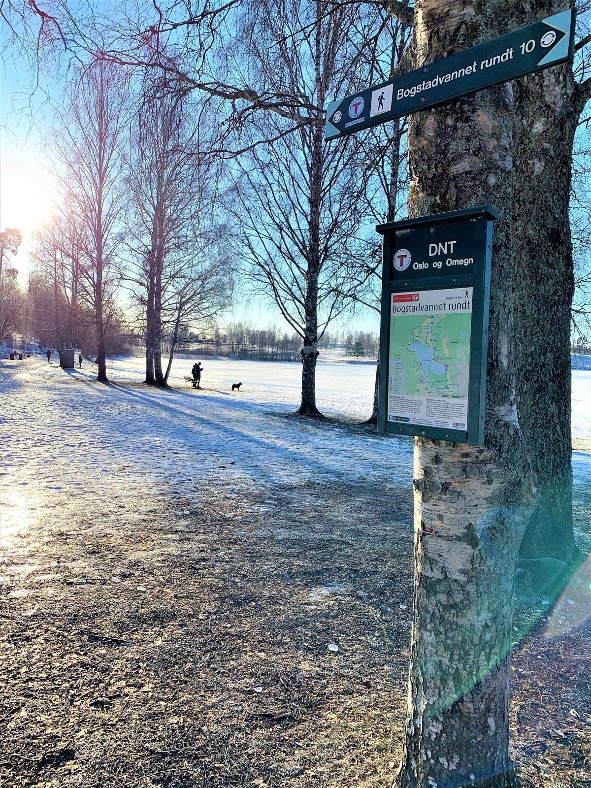 Flotte turområder rundt Bogstadvannet, både sommer og vinter. Galleribilde