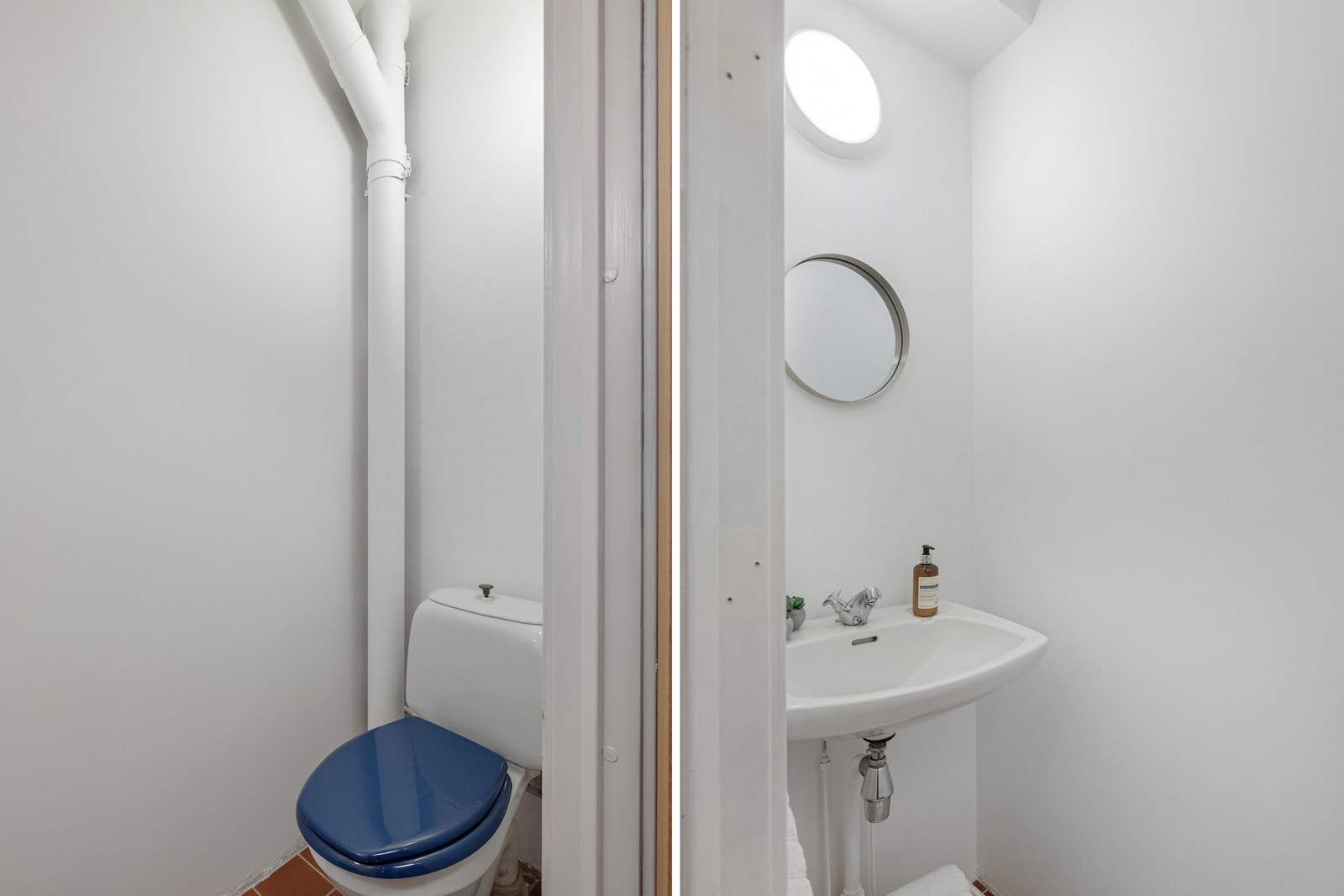 I dag har leiligheten separat toalett med wc og servant. Borettslaget rehabiliterte soilrør med strømpe i 2021. Galleribilde