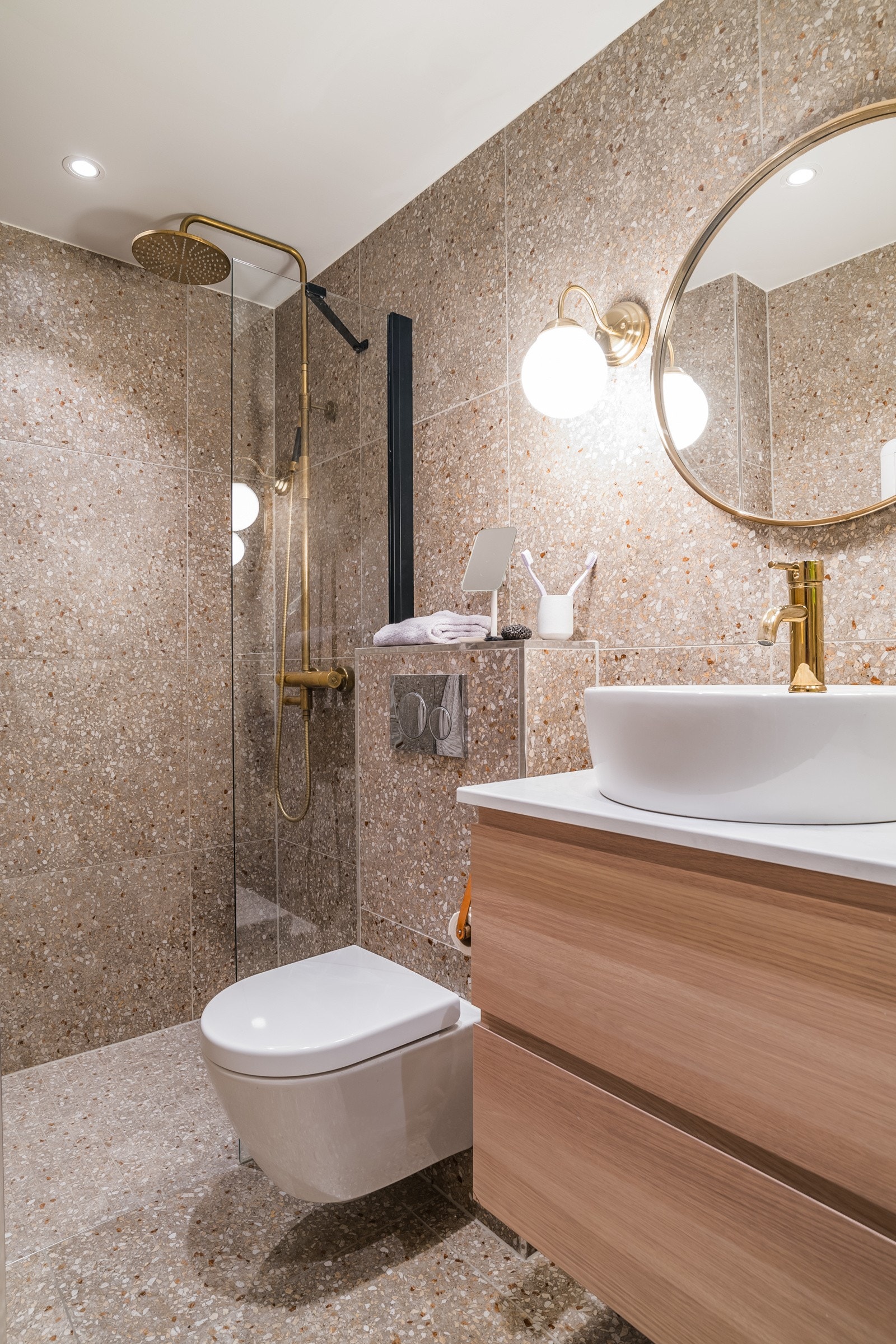 Det lekre baderommet ble pusset opp og modernisert i 2019. Galleribilde