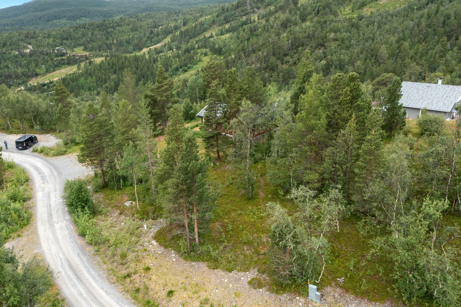 Drone av tomten Galleribilde