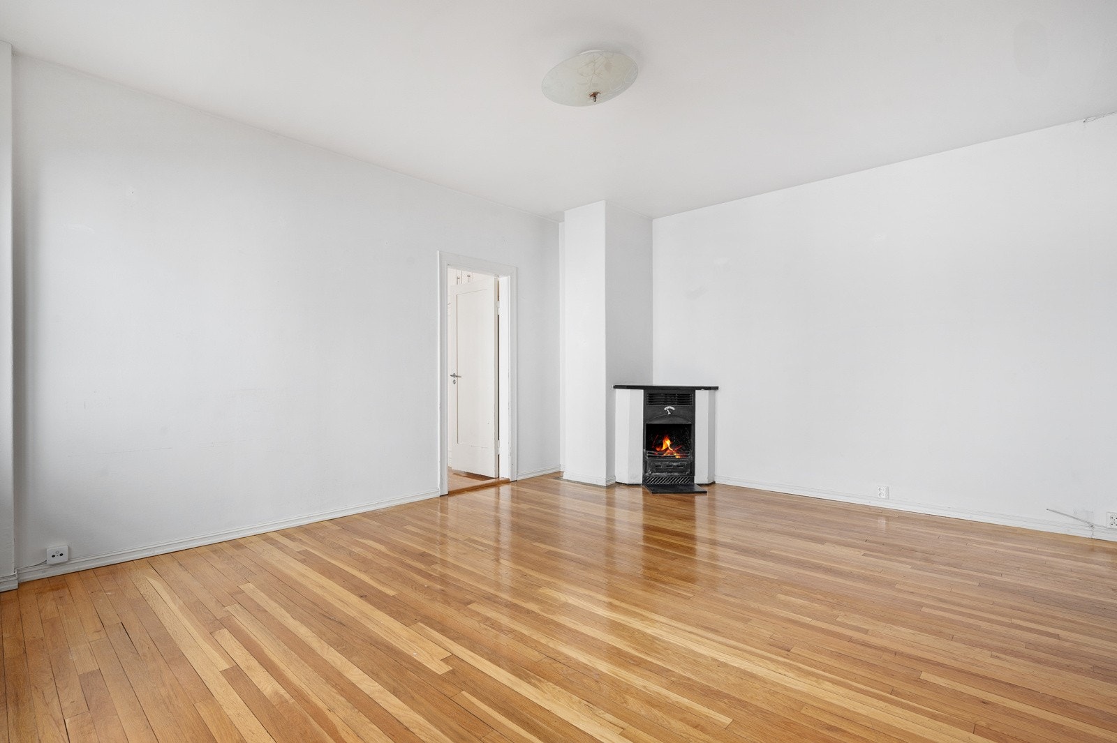 Romslig stue med peis. Galleribilde