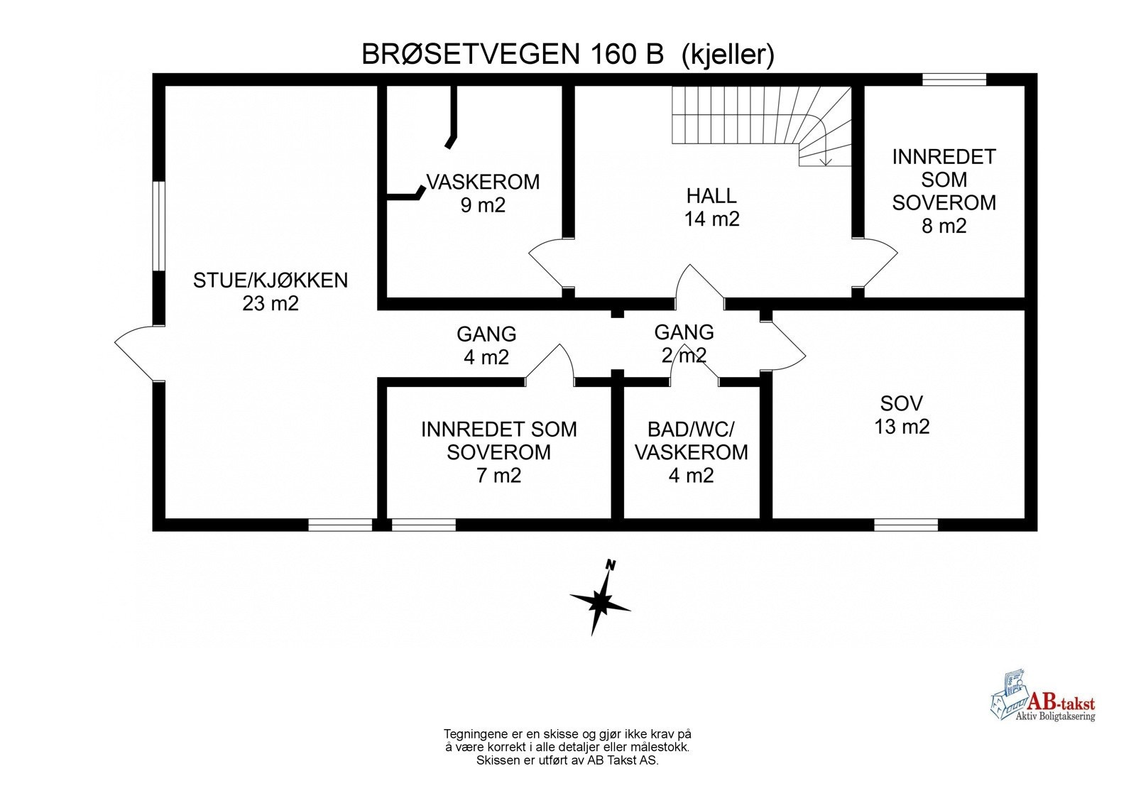 Planskisse sokkeletasje Galleribilde