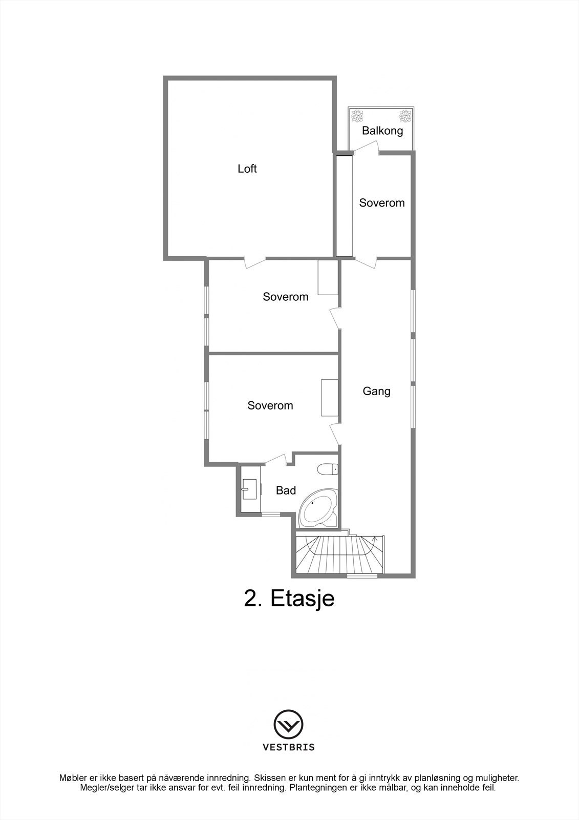 Planskisse - 2. Etasje - 2D Galleribilde