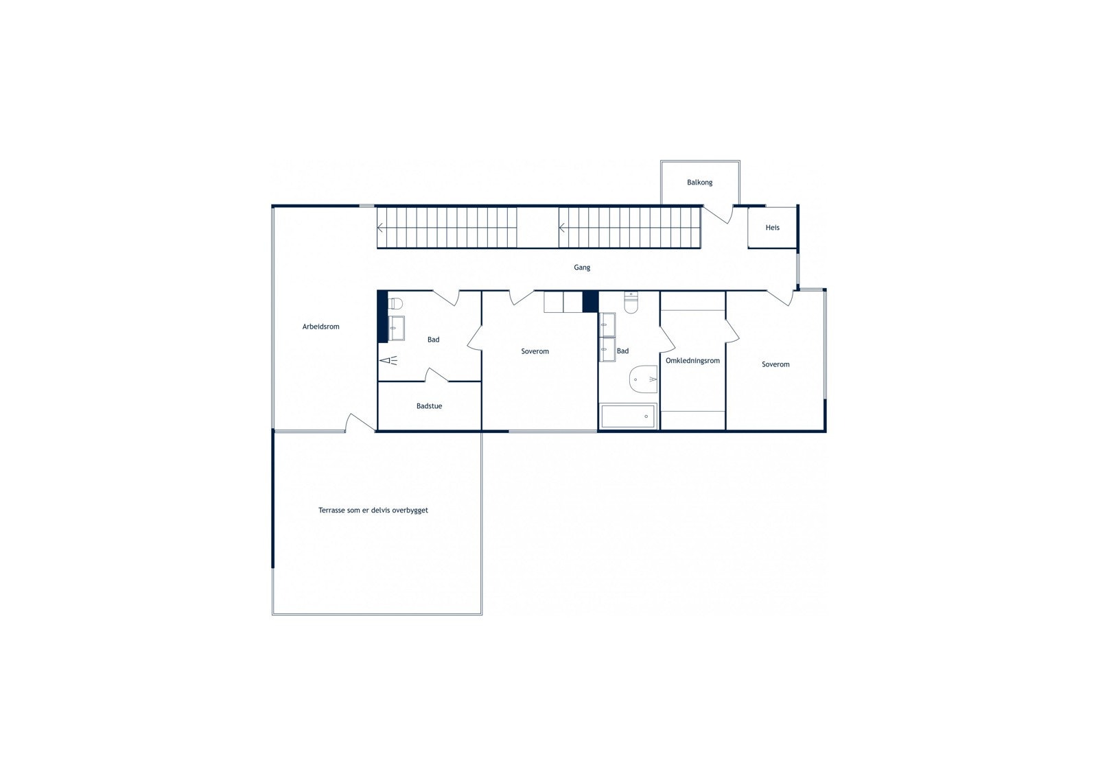Plantegning 3. etasje Galleribilde