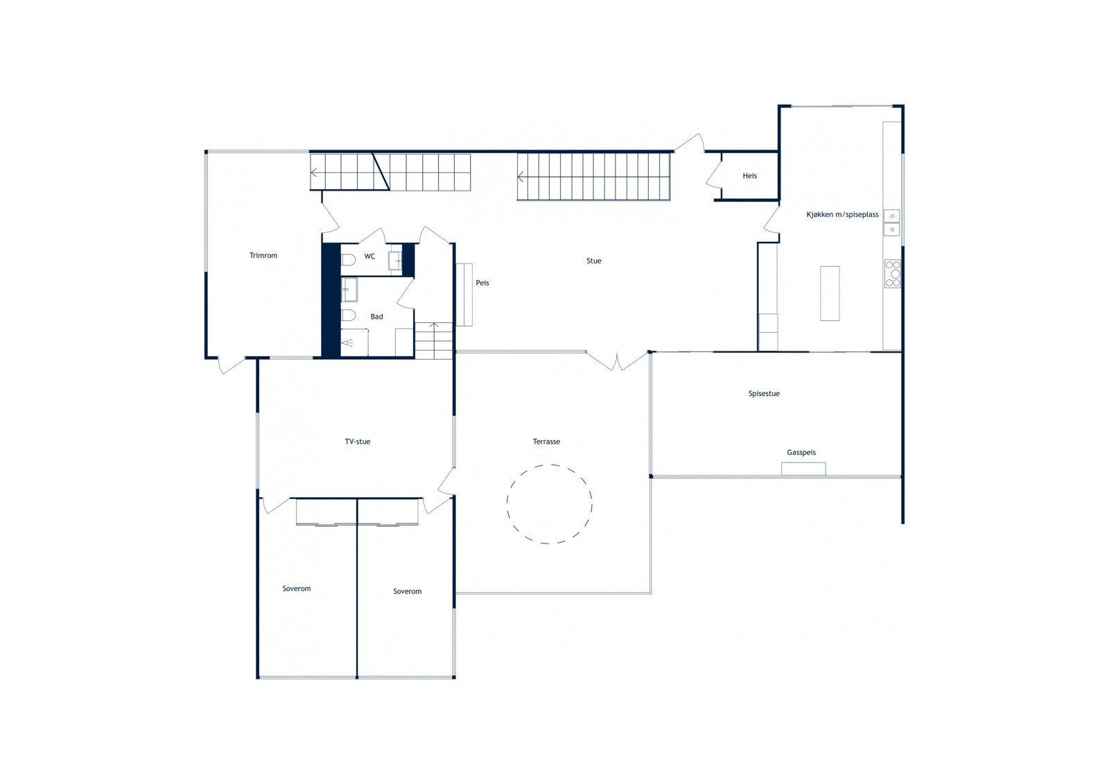 Plantegning 2. etasje Galleribilde