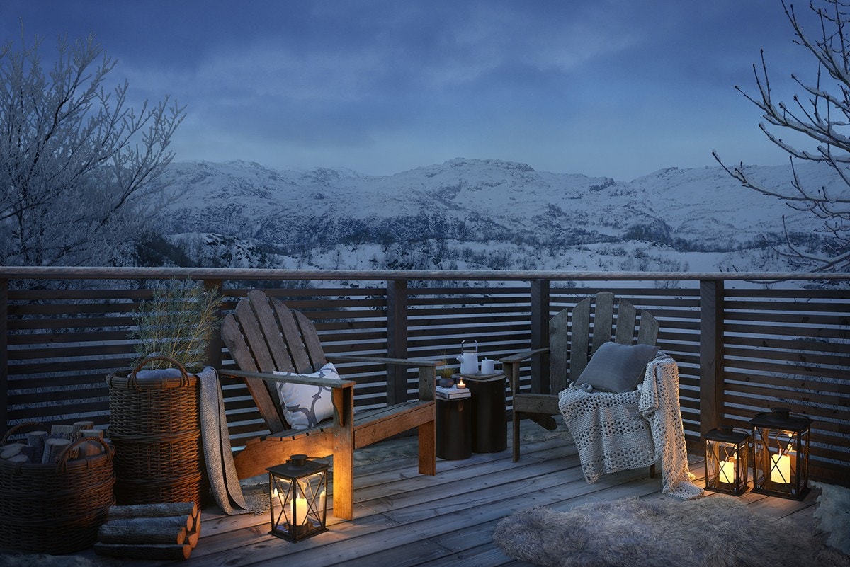 Illustrasjon av balkong Galleribilde