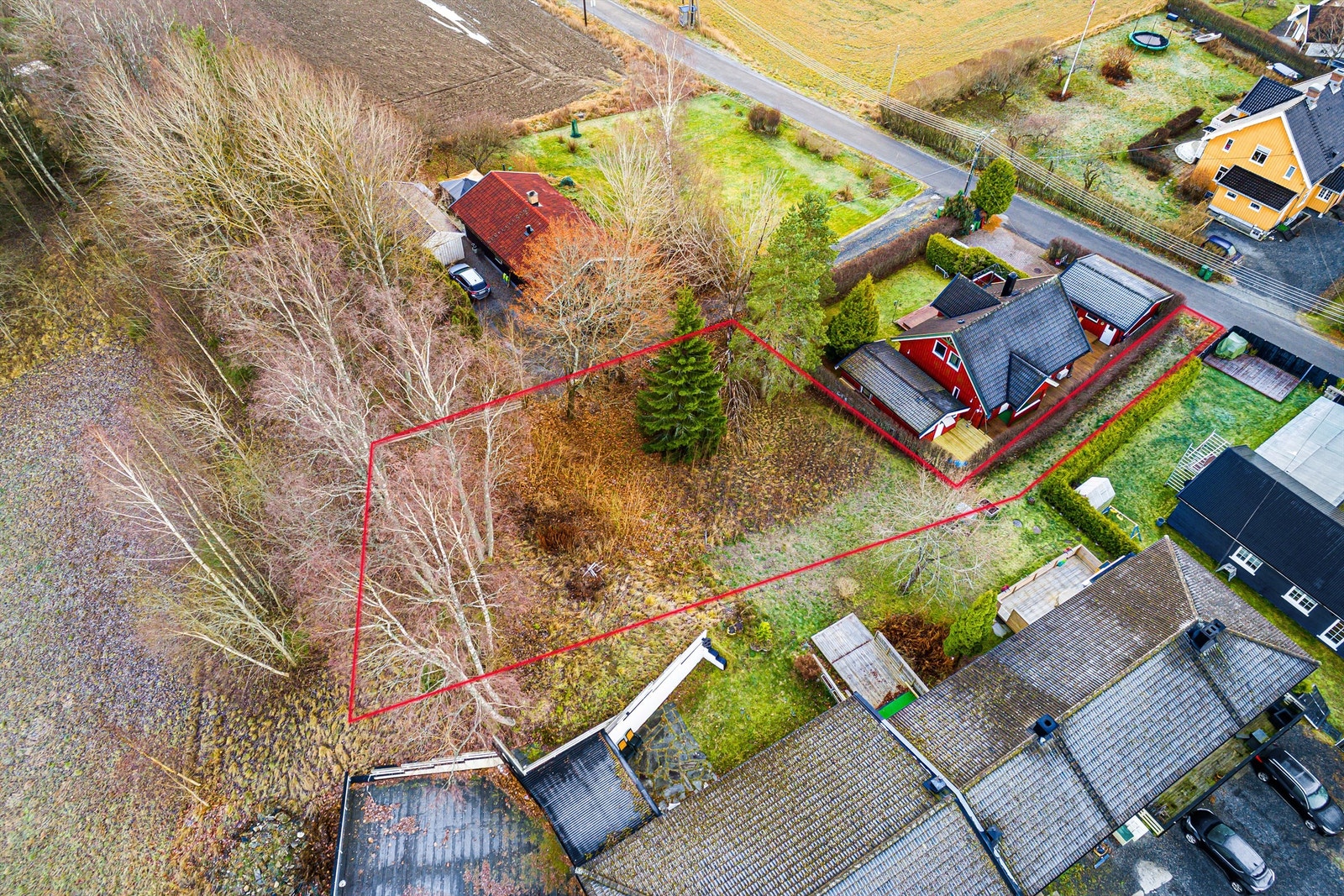 Ca opptegning av tomten Galleribilde