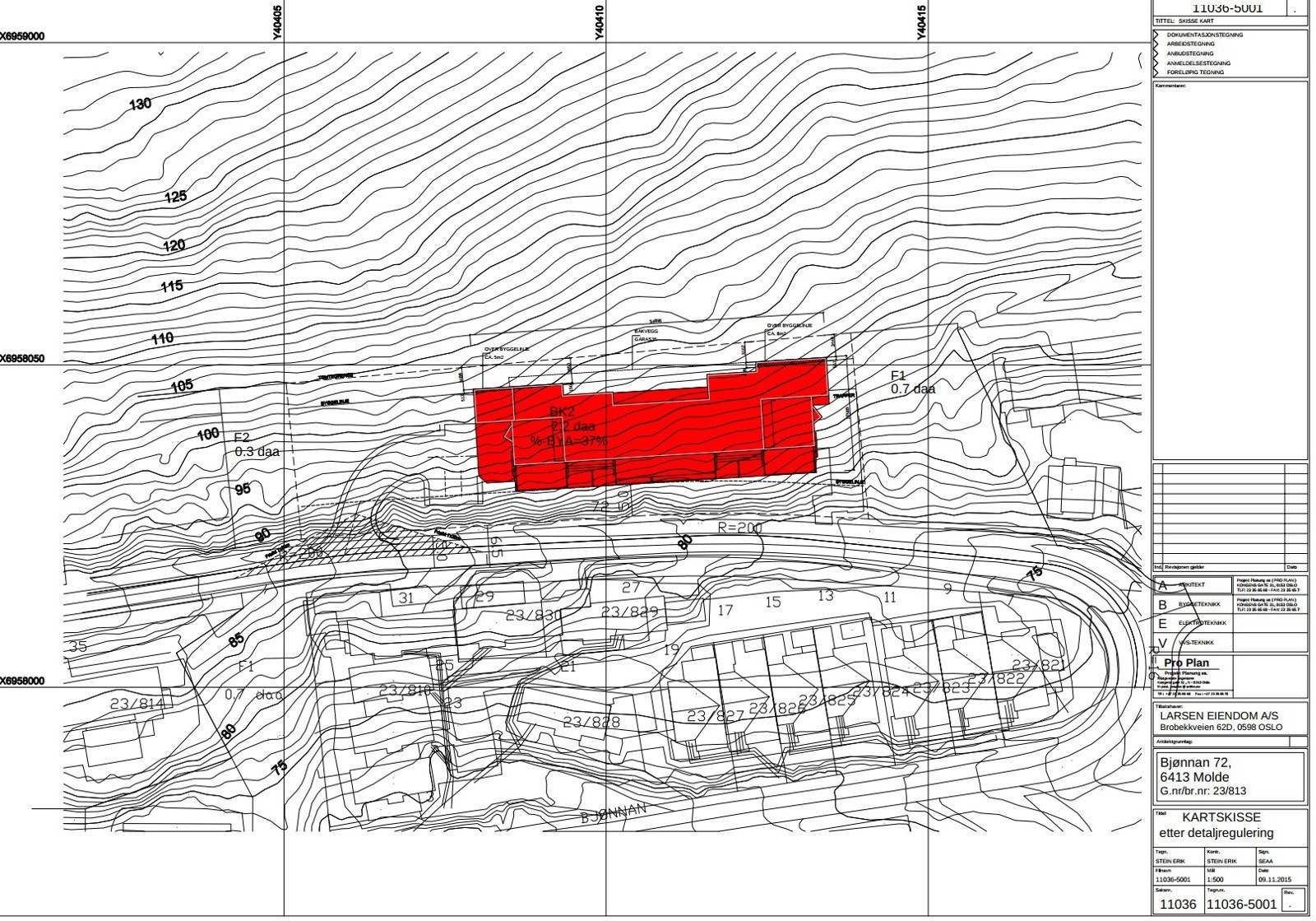 Bjønnan 72 - Situasjonsplan tiltak 2016 Galleribilde