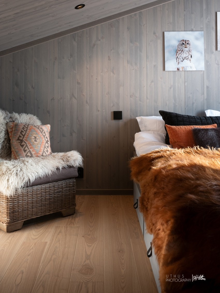 Detaljbilde fra soverommet. Galleribilde