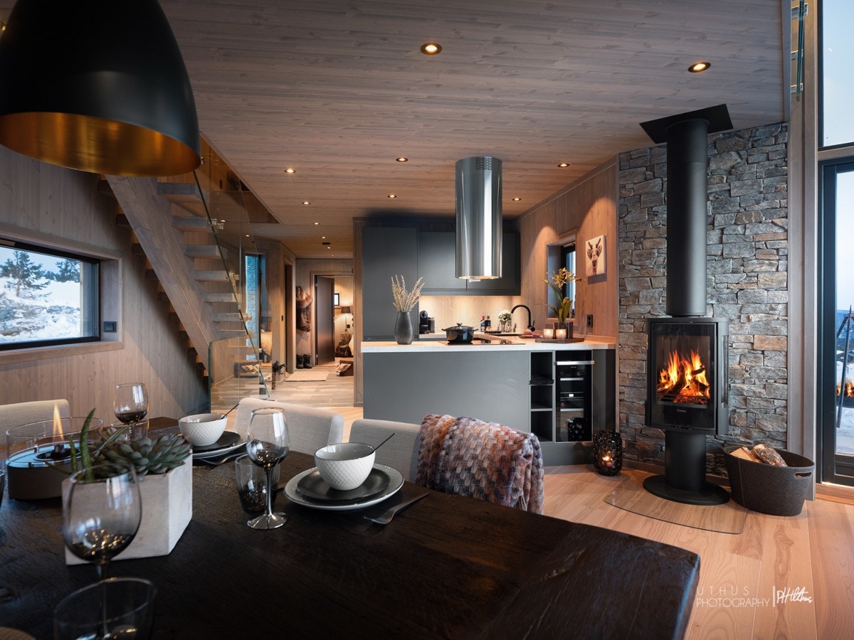 En eksklusiv og påkostet hytte. Galleribilde