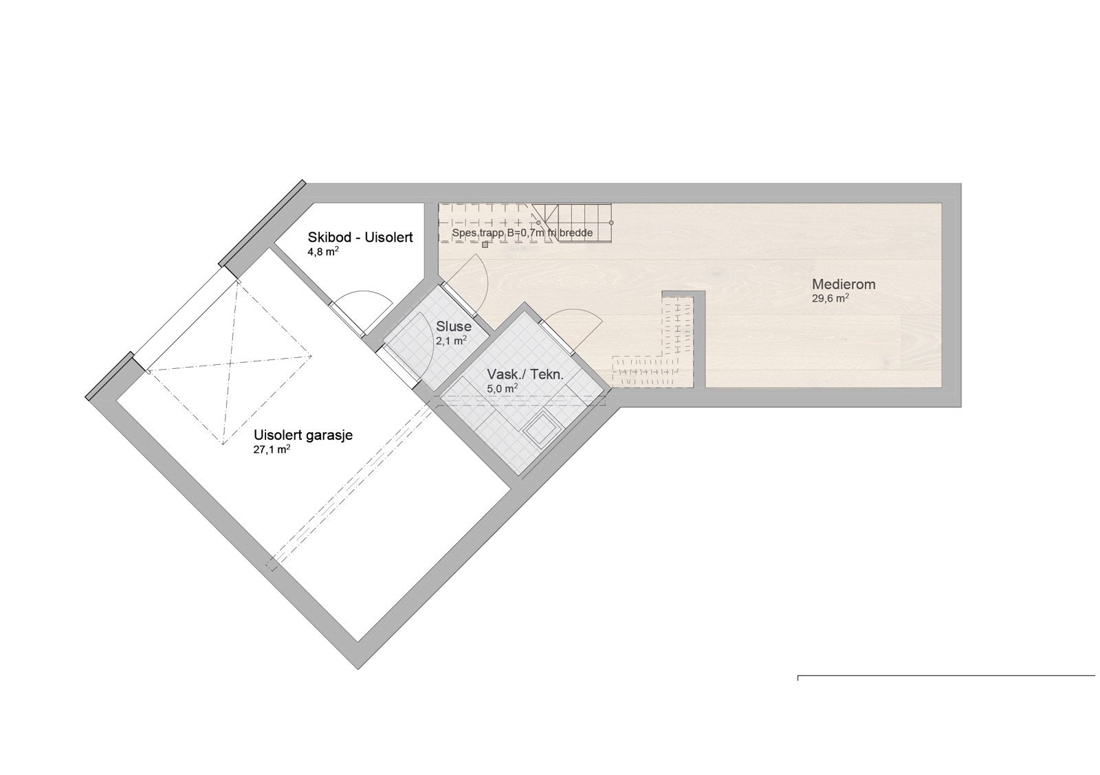 Plantegning kjeller Galleribilde