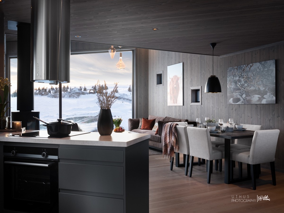 Integrerte hvitevarer på kjøkkenet. Galleribilde