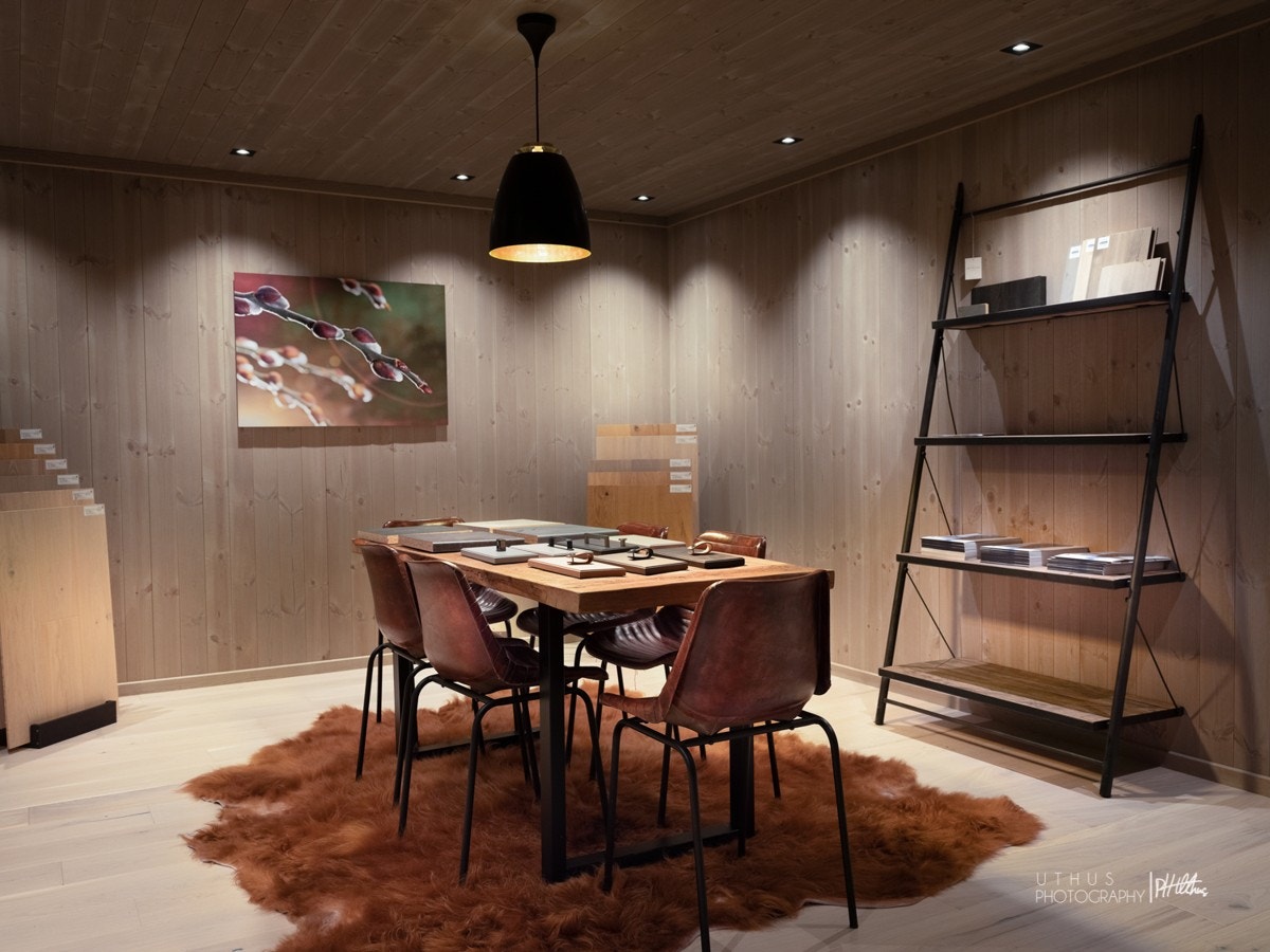 I kjelleren er det innredet et stort medierom. Galleribilde