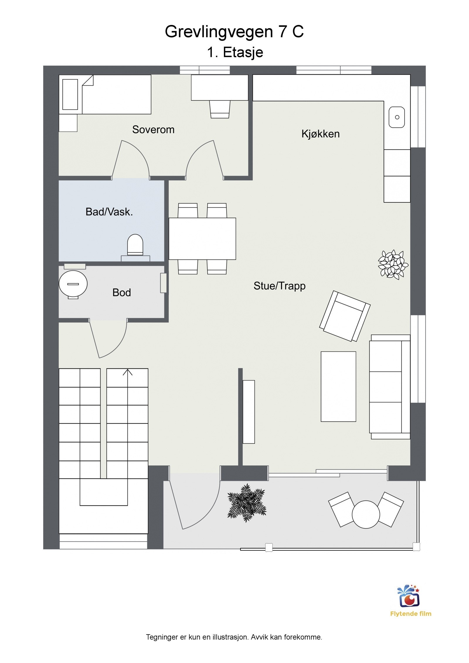 Plantegning 1.etasje Galleribilde