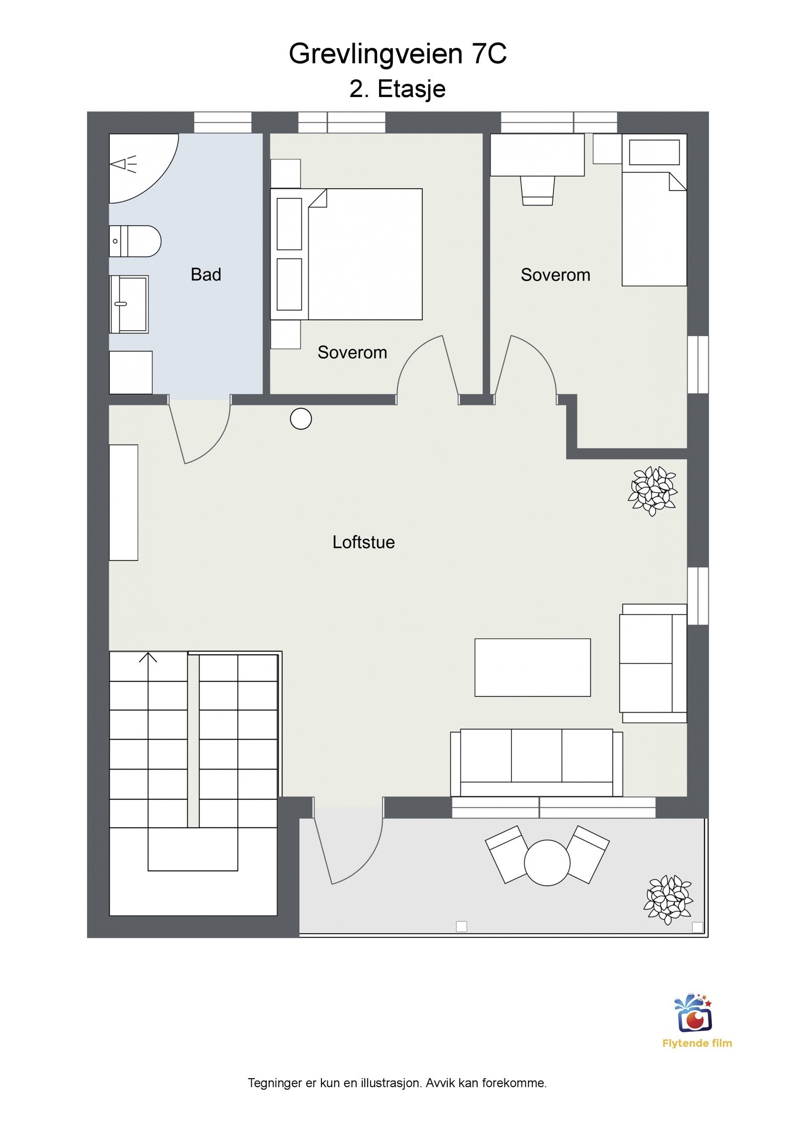 Plantegning 2.etasje Galleribilde