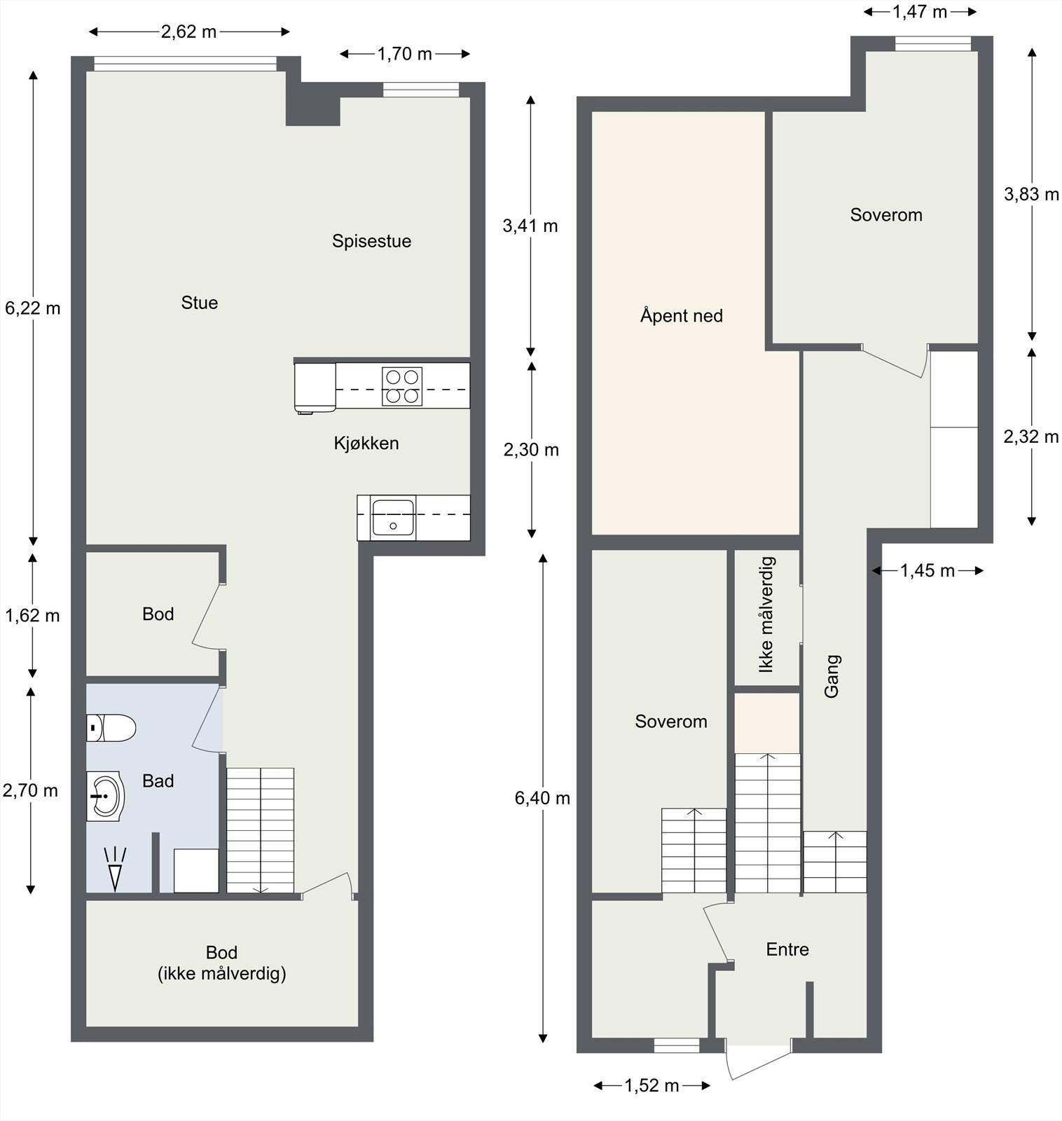 Takstmannens planskisse Galleribilde