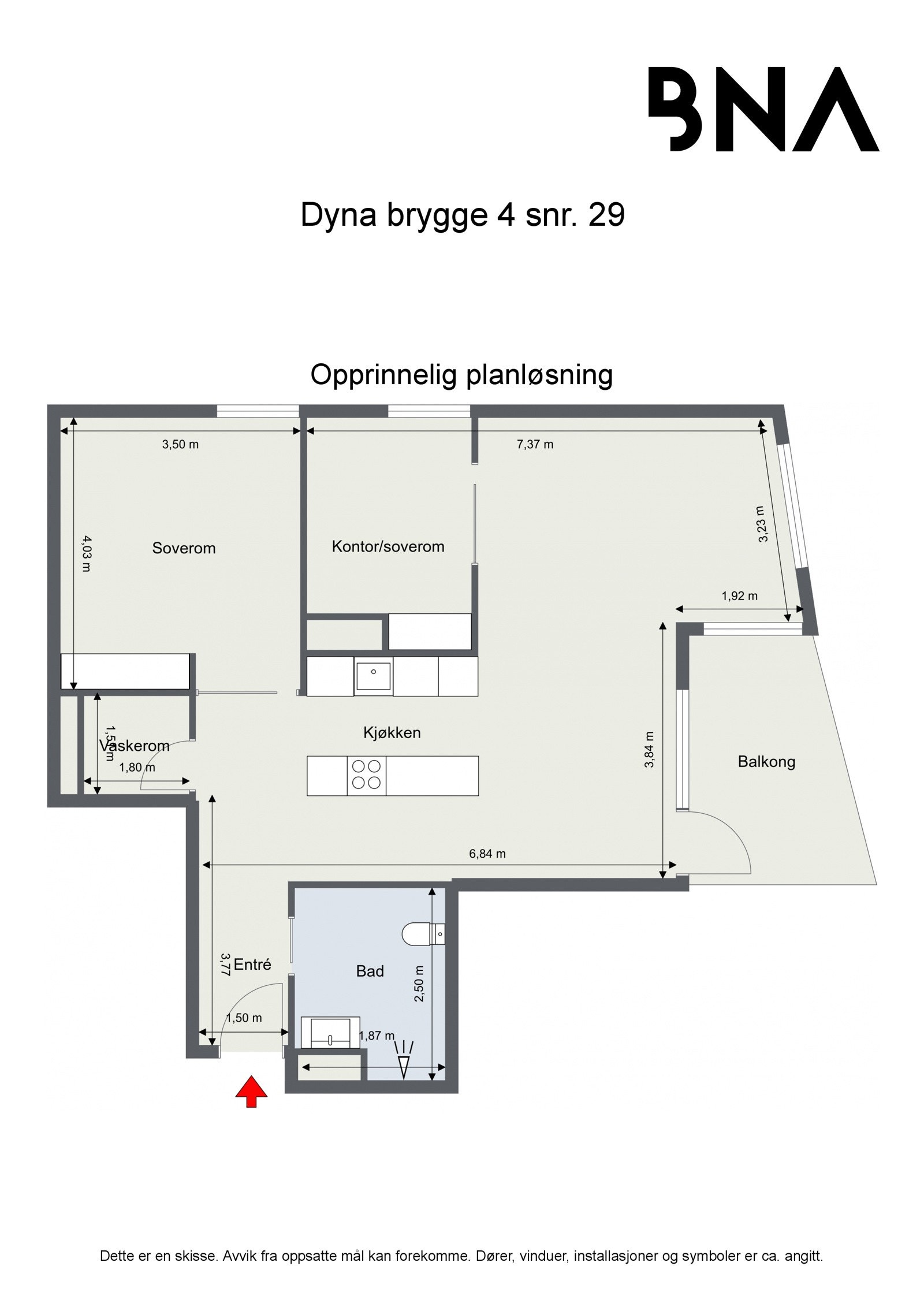 Plantegning - Opprinnelig planløsning Galleribilde