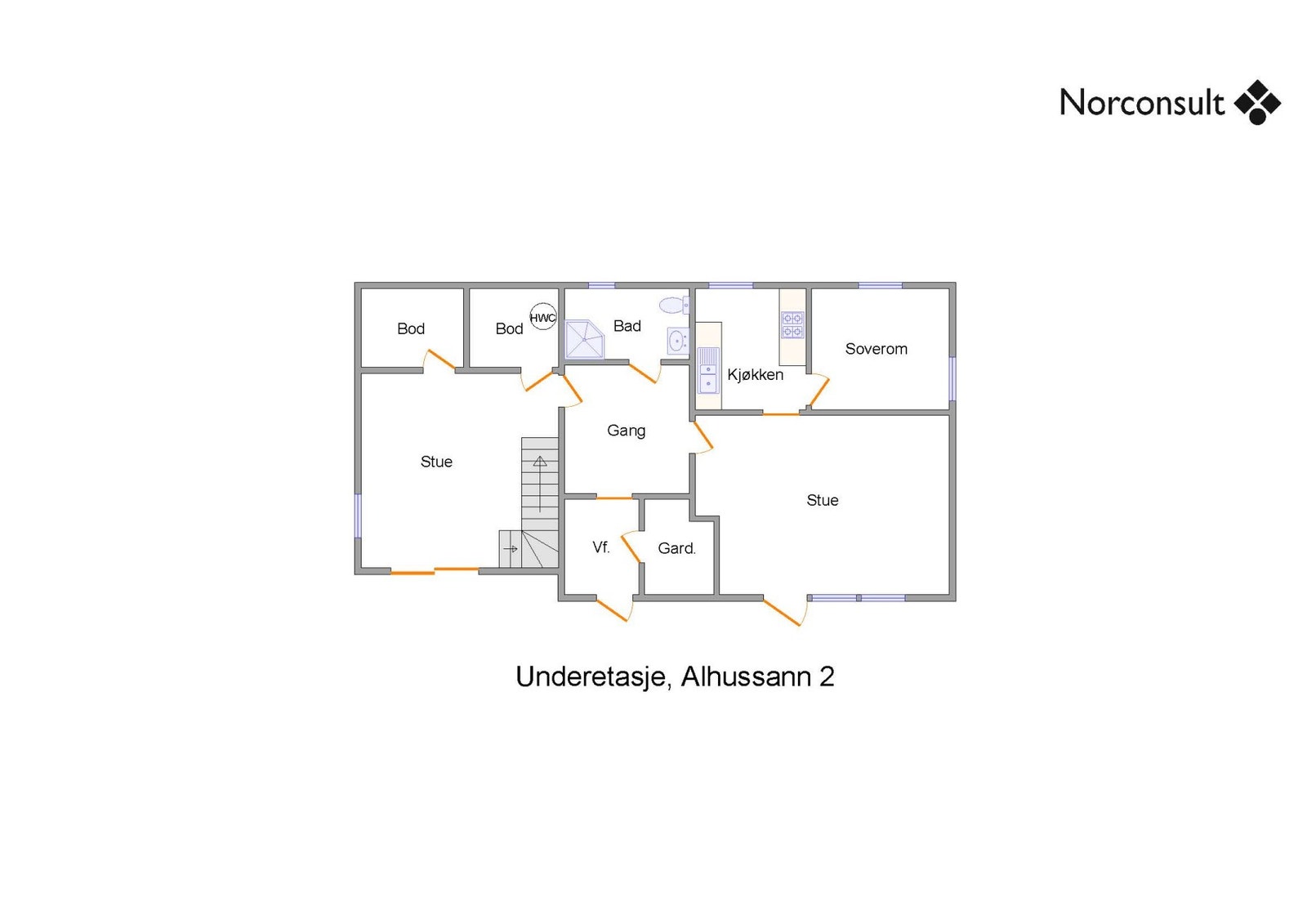 Planskisse - Underetasje Galleribilde