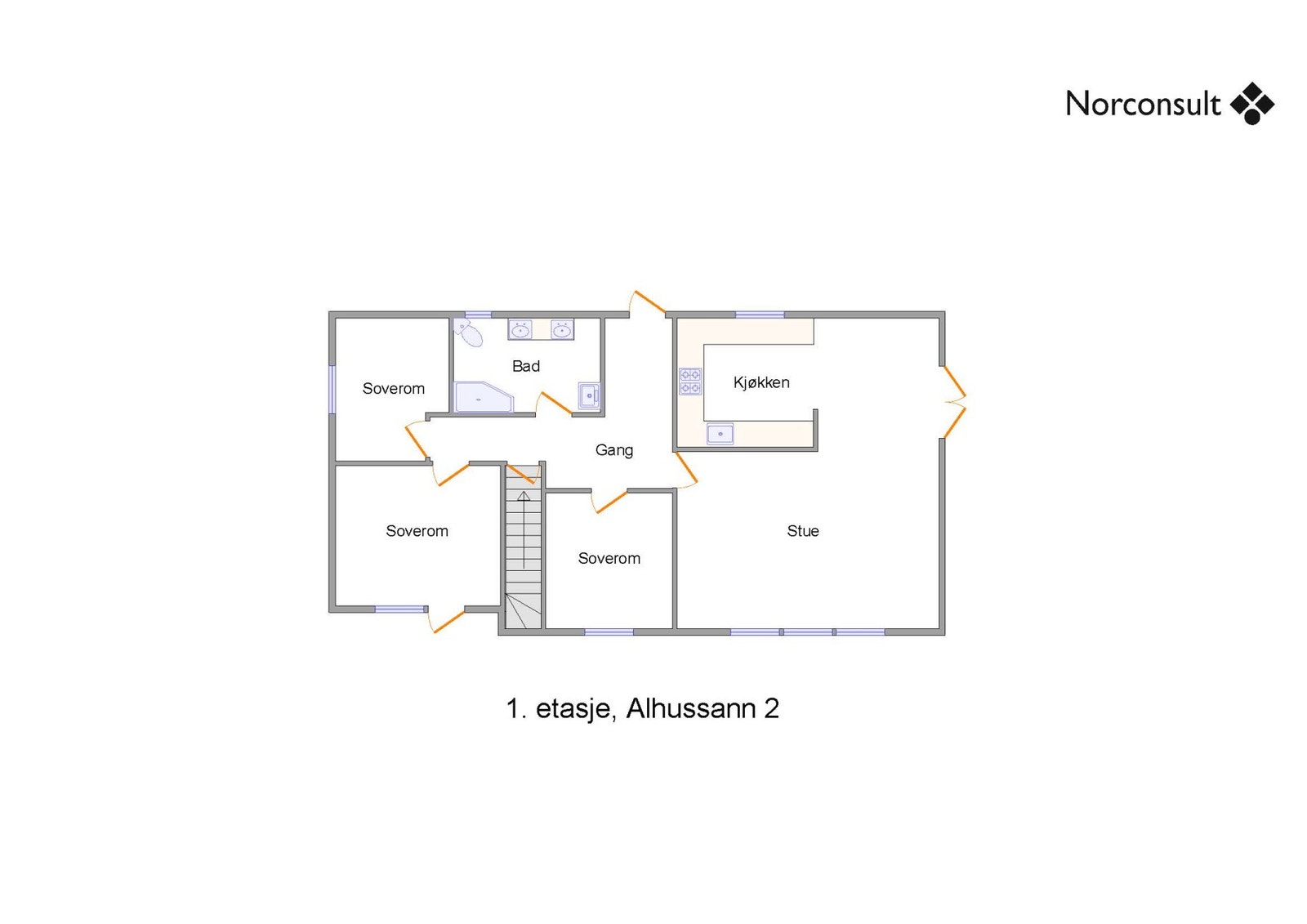 Planskisse - 1.etasje Galleribilde