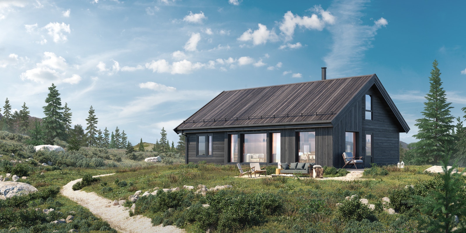 Storåsen - dette er kun en illustrasjon og vil vike fra virkeligheten og gjengir ikke korrekt tomt og omgivelser Galleribilde