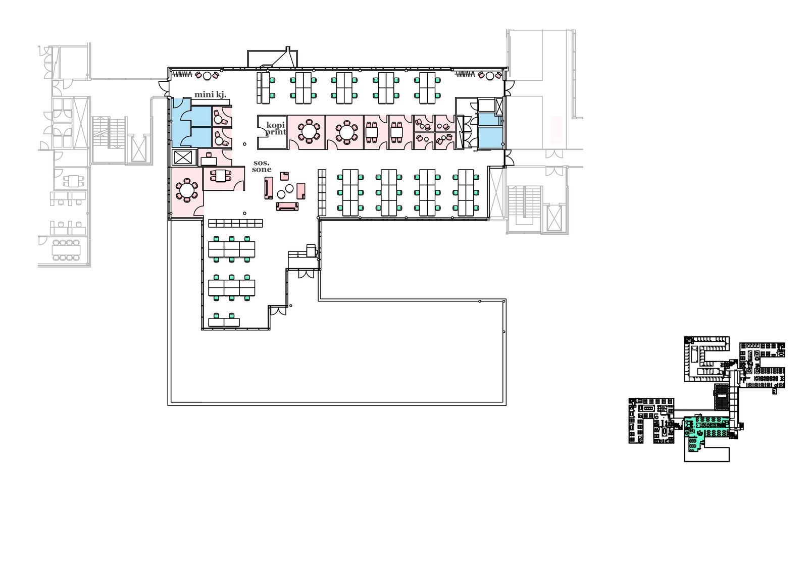 Plan 2. 884 kvm Galleribilde