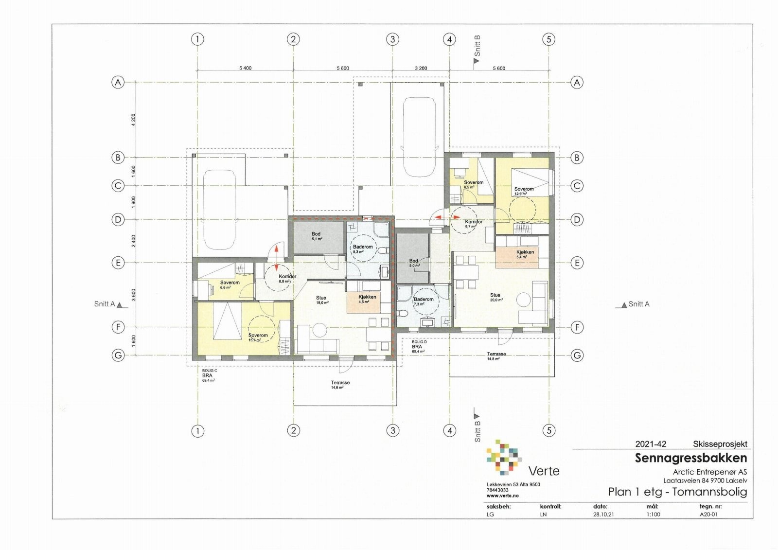 Sennagressbakken - Plantegning Galleribilde