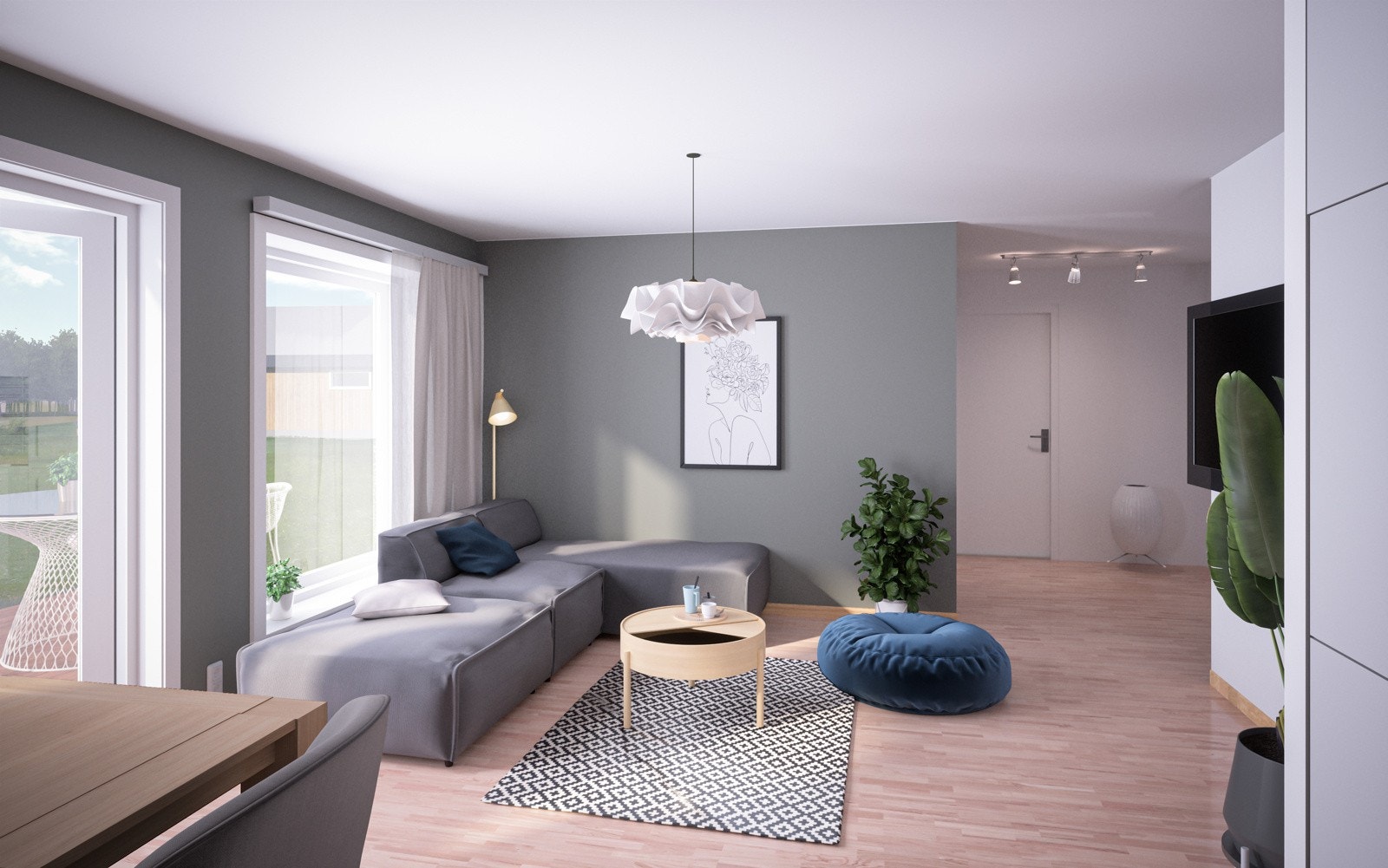 Møblerings- og farge forslag Galleribilde