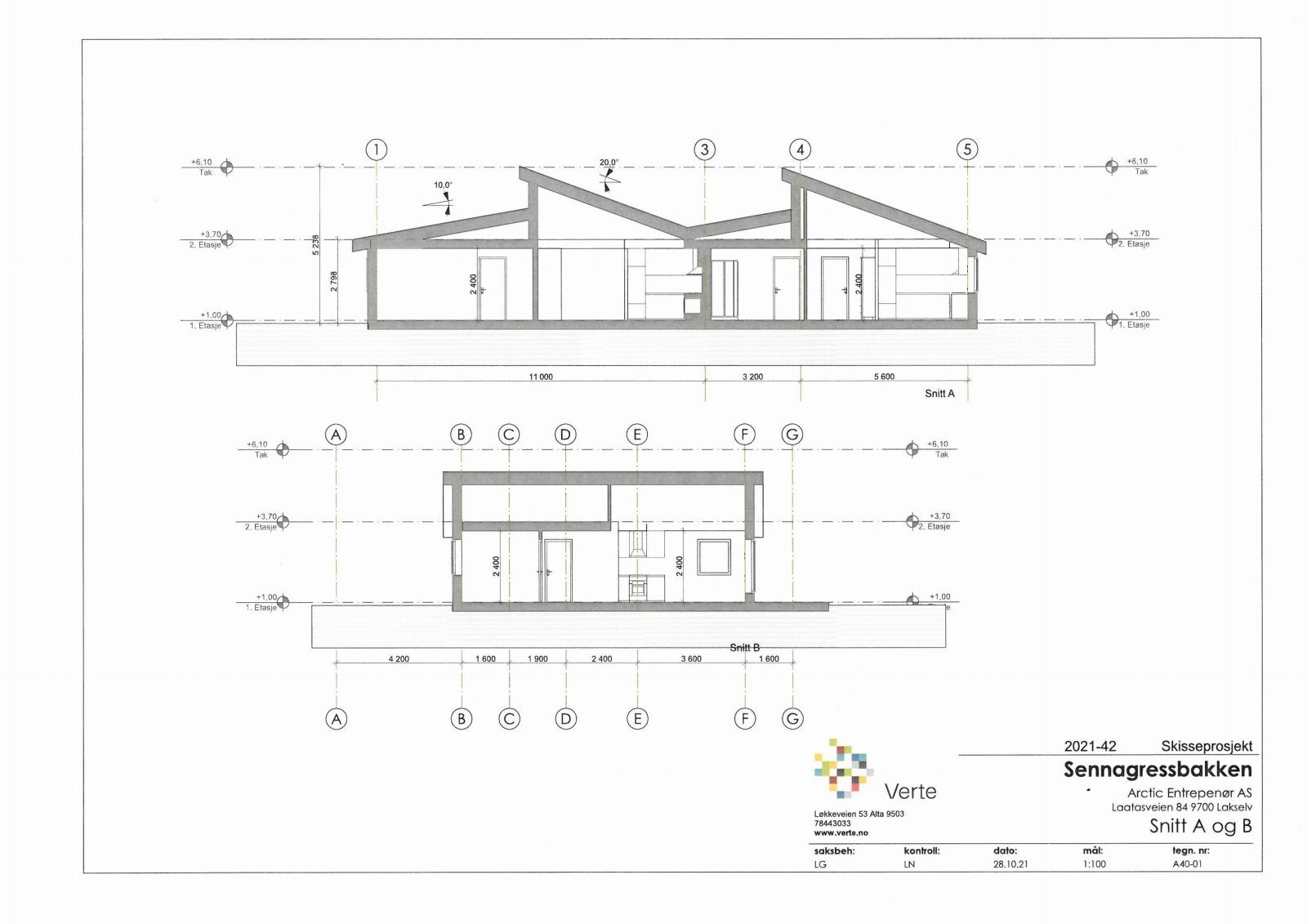 Sennagressbakken- Snittegning Galleribilde