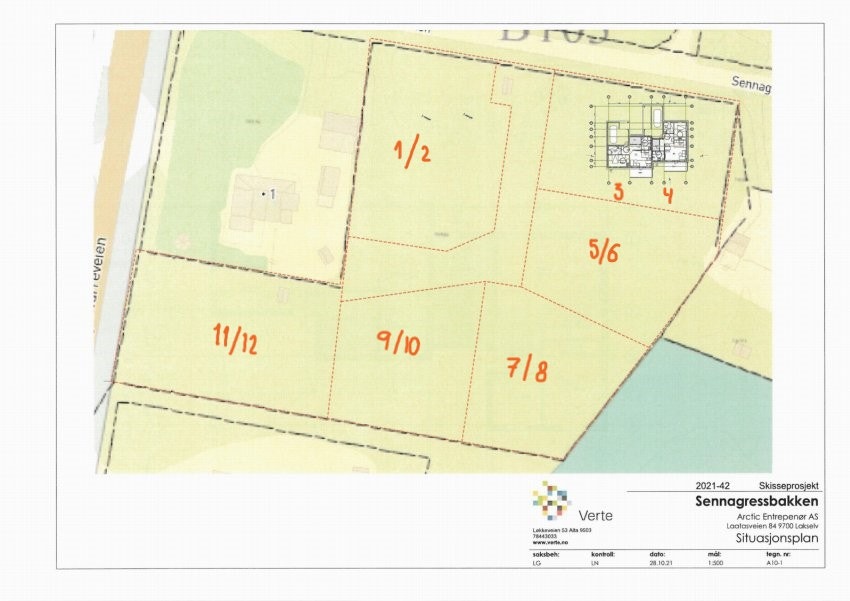 Kart over tomannsboliger med leilighetsnummer Galleribilde