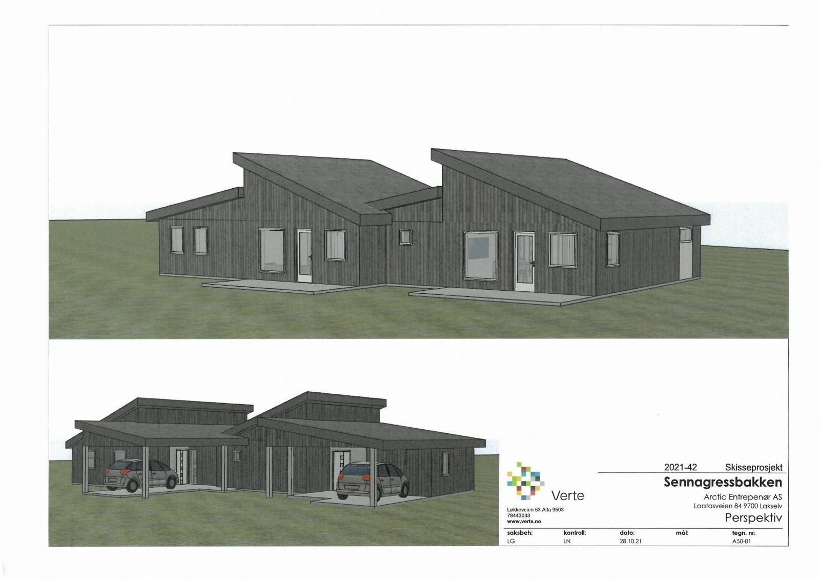 Sennagressbakken - Fasadetegning Galleribilde