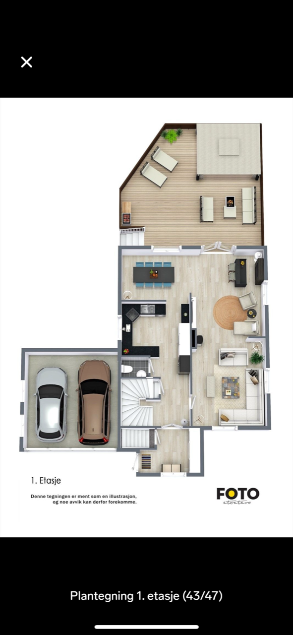 plantegning 1 etg Galleribilde