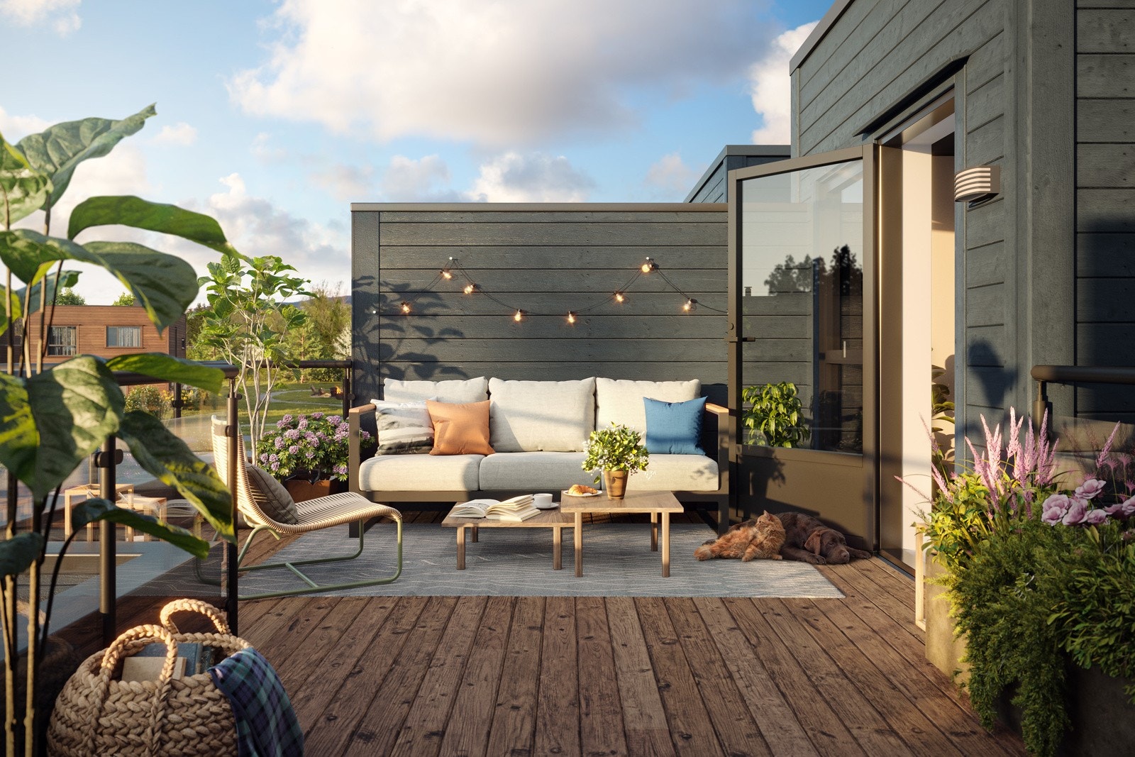 Illustrasjon terrasse Galleribilde