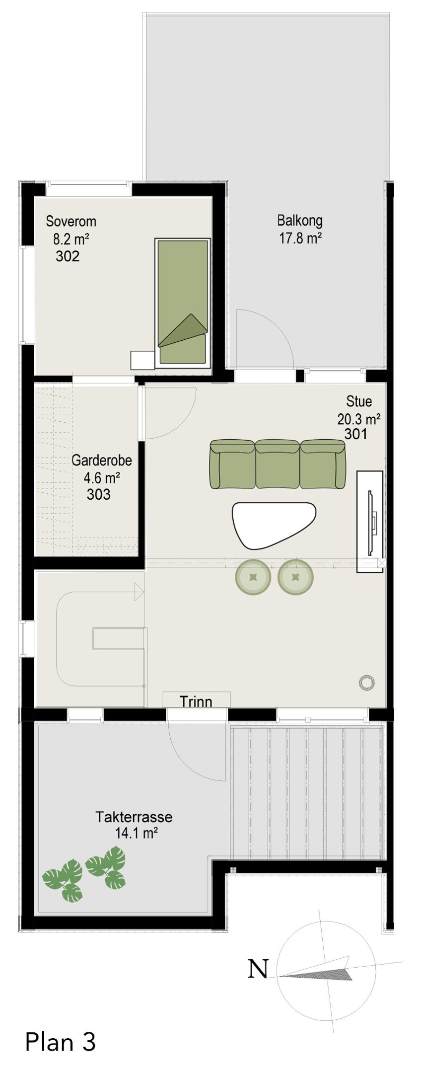 Hus 5,11,14 Plan 3 Galleribilde