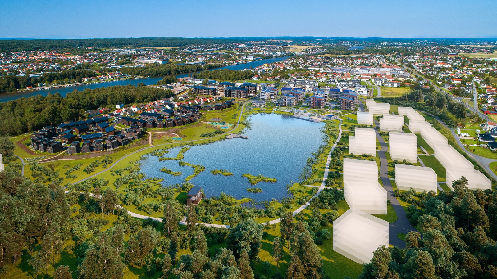 Verksbyen sett fra syd Galleribilde