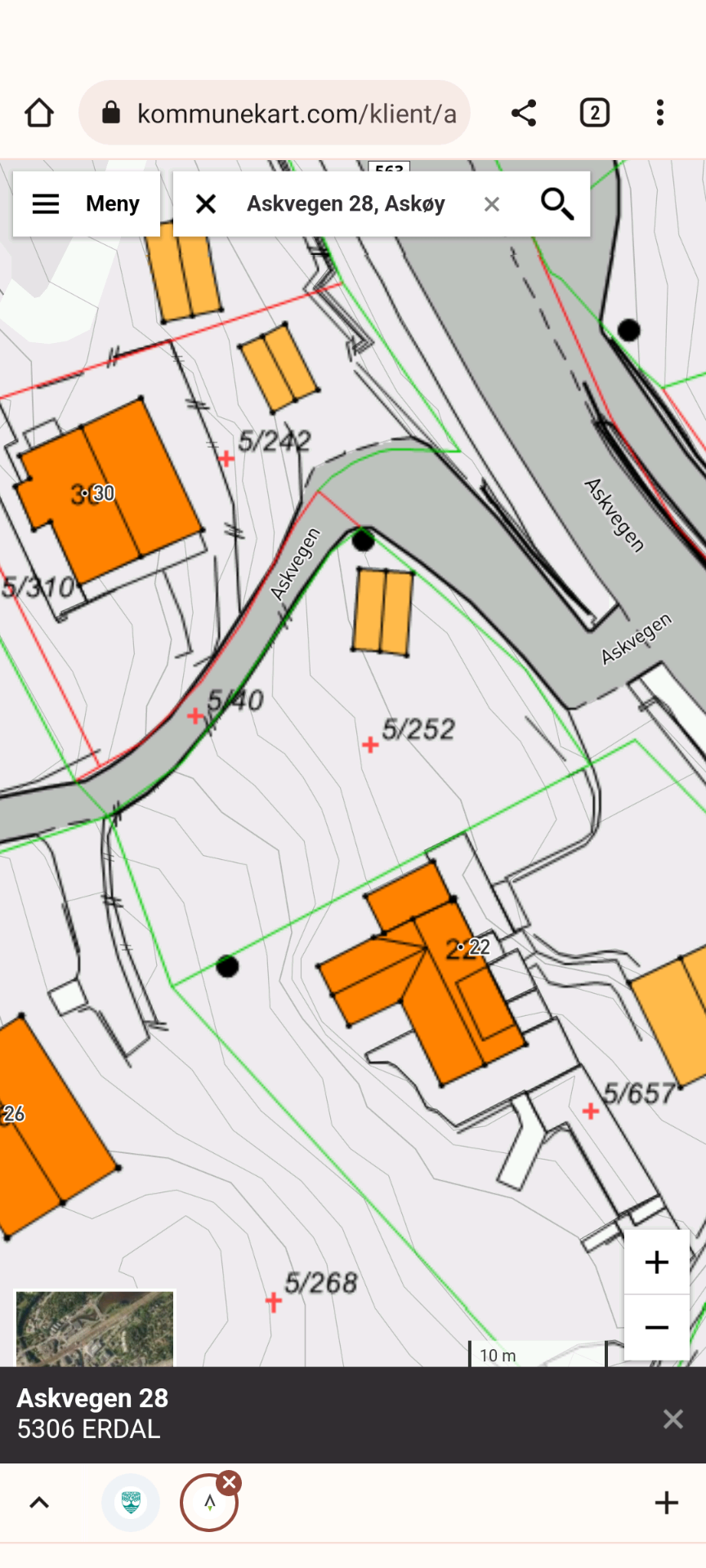 Tomtegrenser og areal Galleribilde